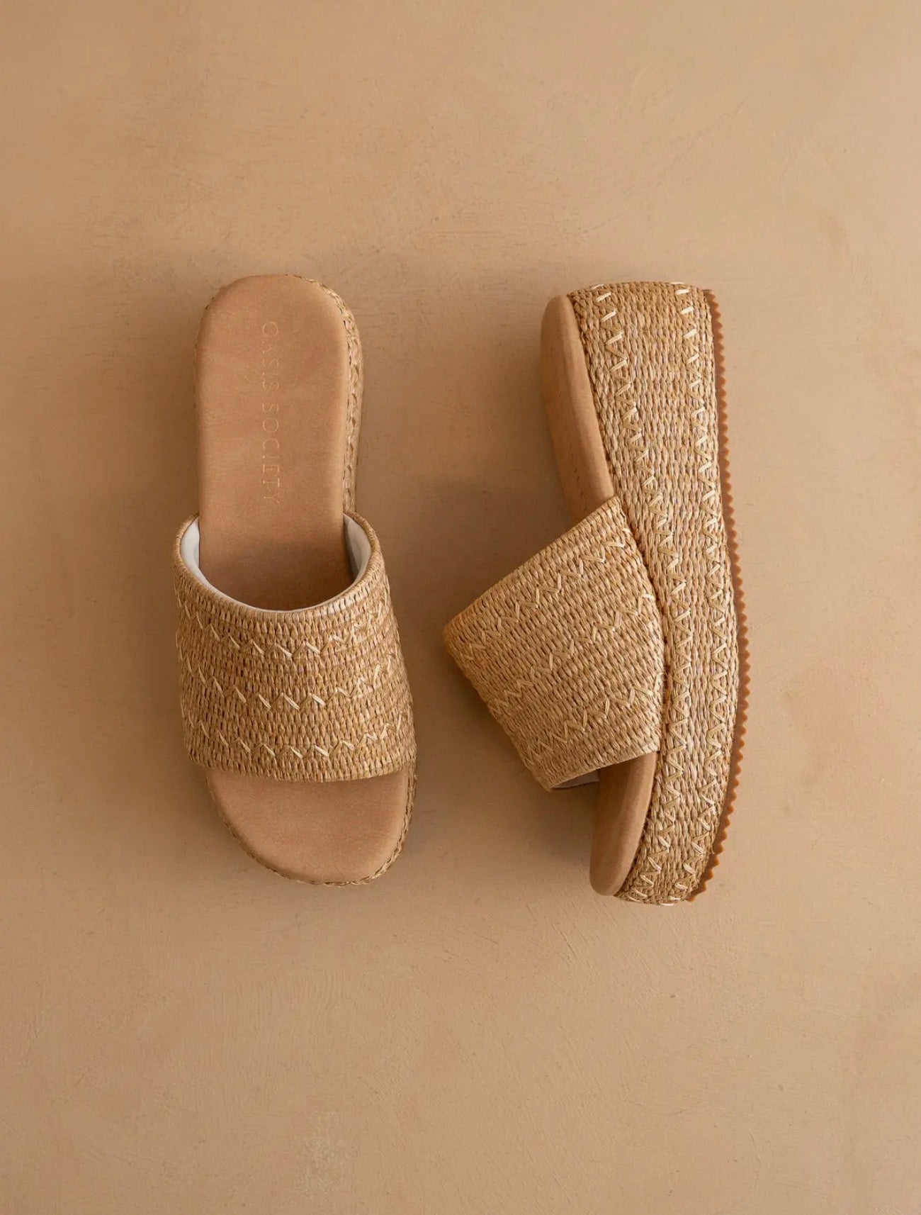 Taniya Toffee Raffia Platform
