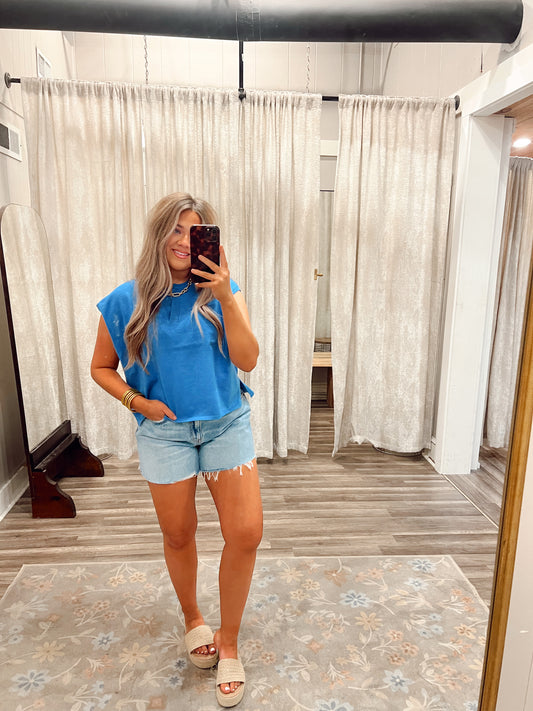 Easy Vibes Top - Blue