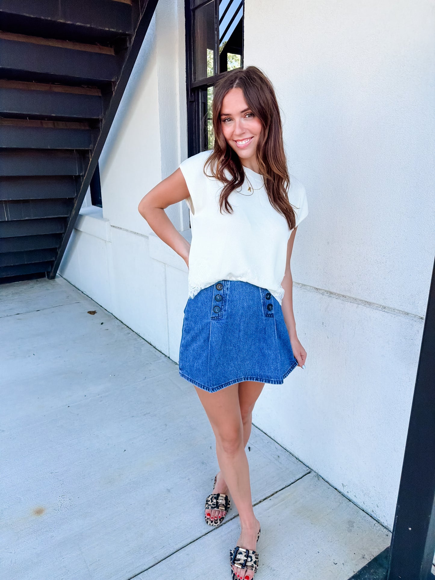 Bailey White Lace Top