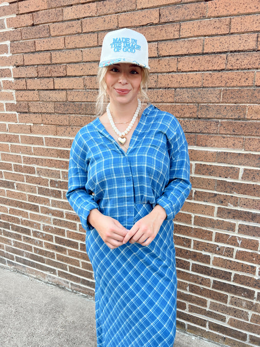 Z Supply River Plaid Mystic Blue