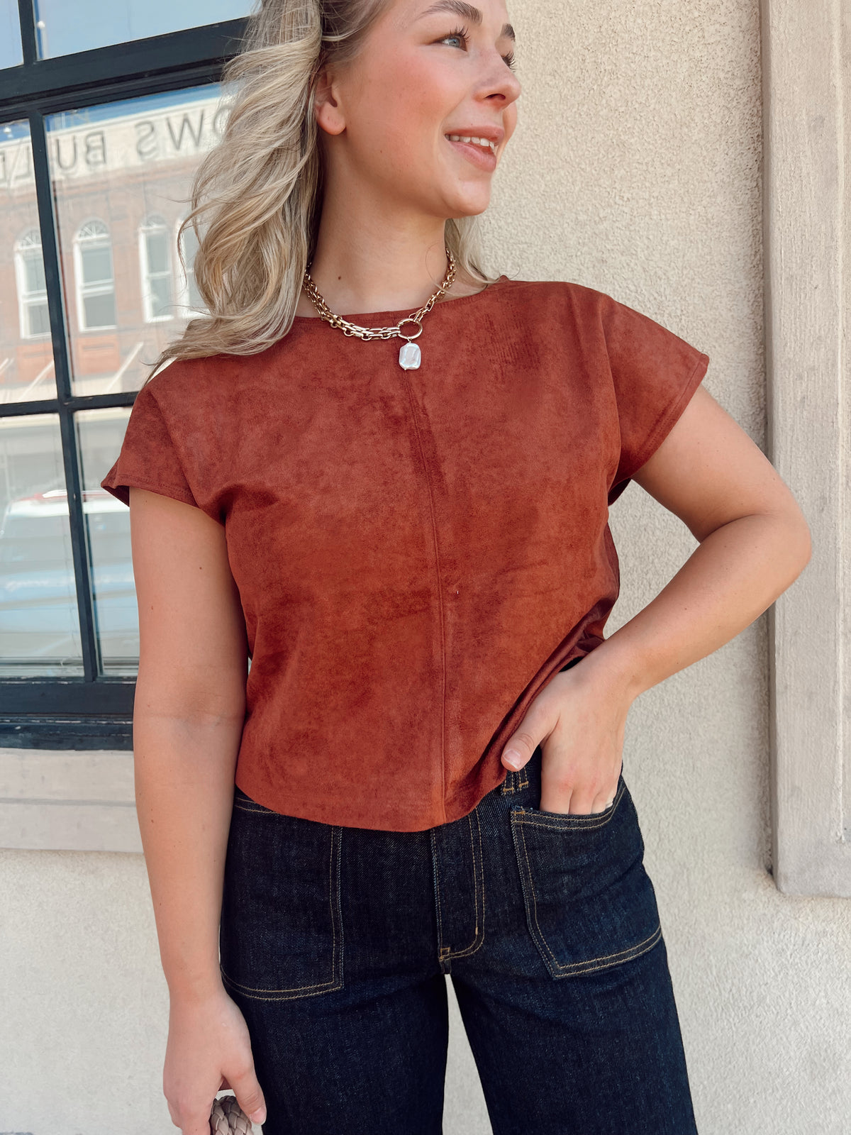 Sienna Suede Top
