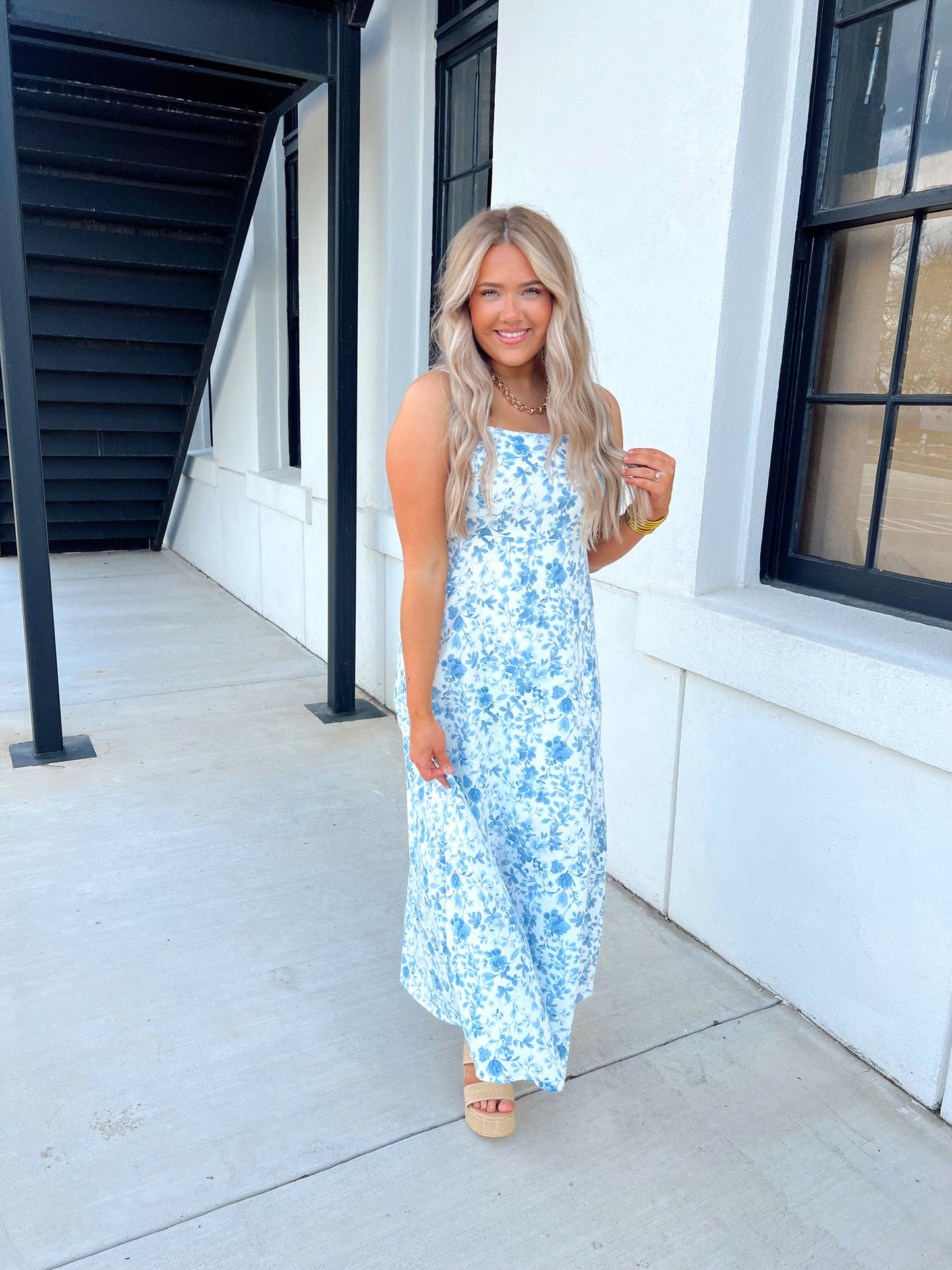 Watercolor Midi Dress