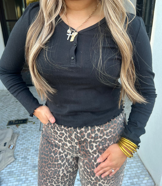 DAZE Bunny Pointelle Henley