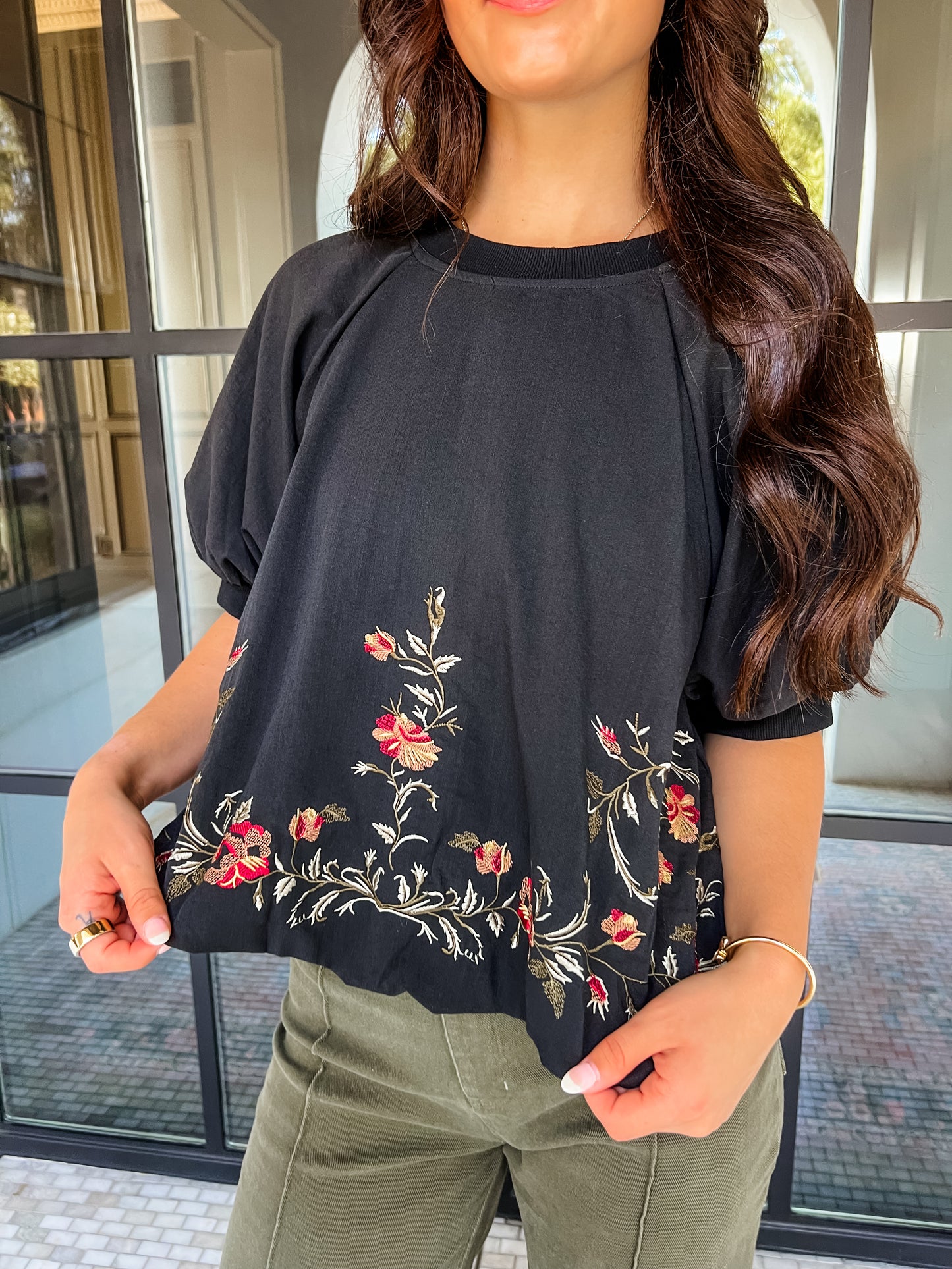 Embroidered Love Top
