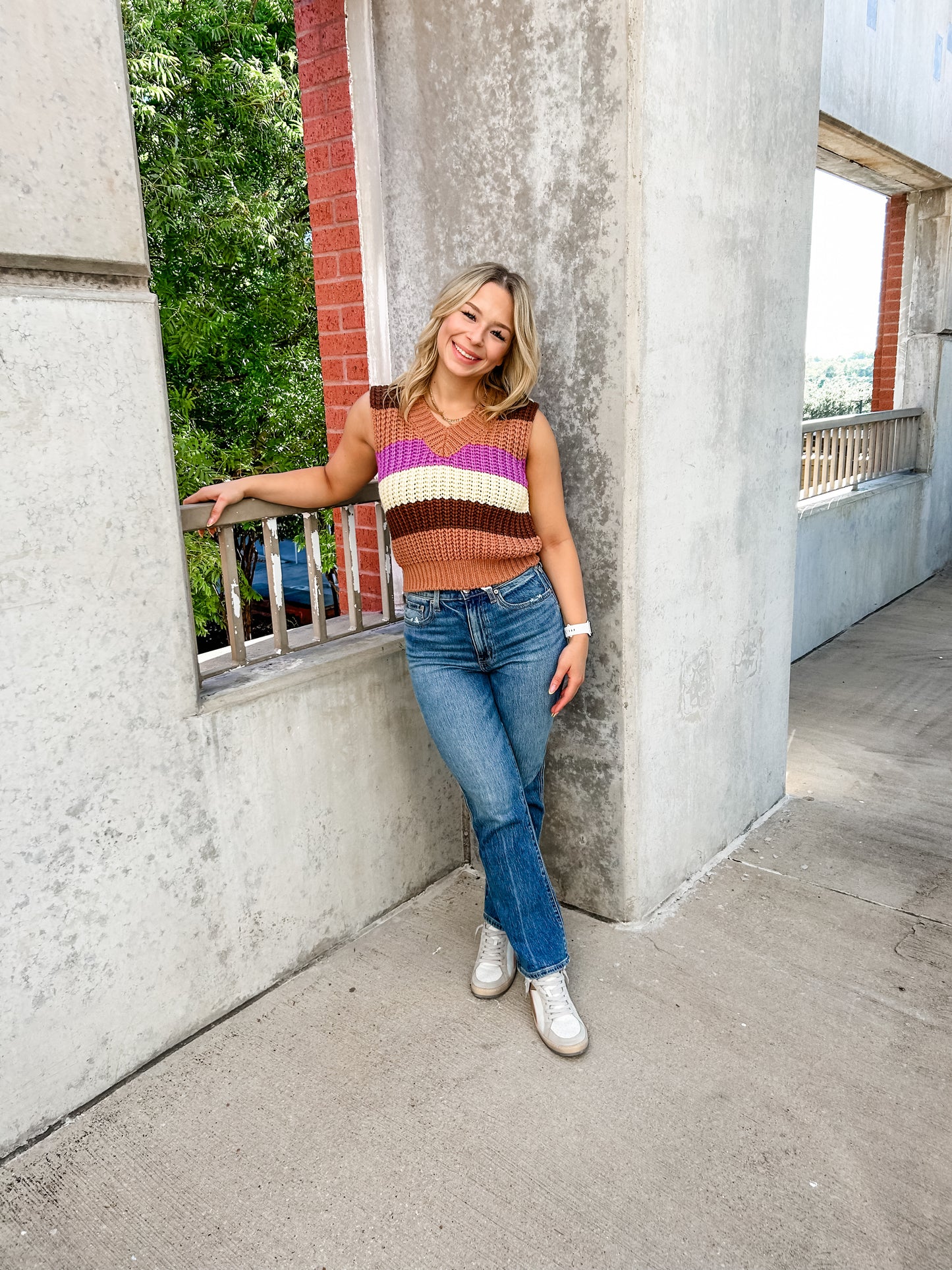 Express It Striped Sweater Tank