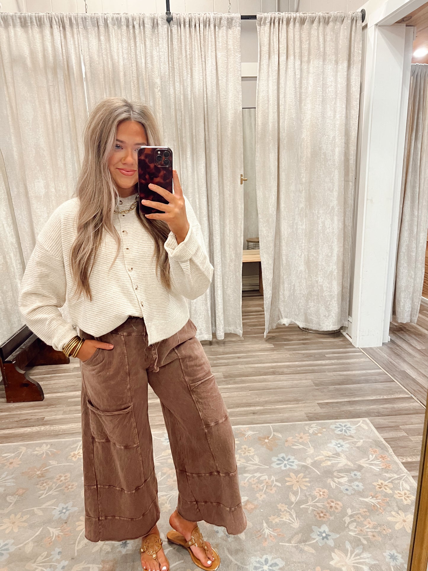 Treat Yourself Taupe Sweater