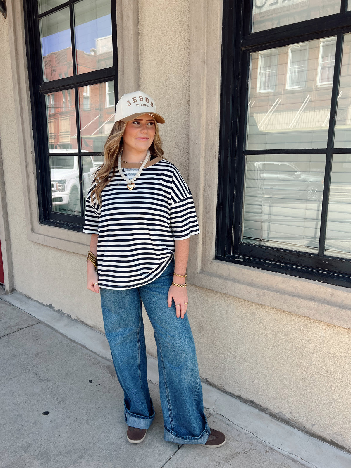 Show Your Stripes Top Navy
