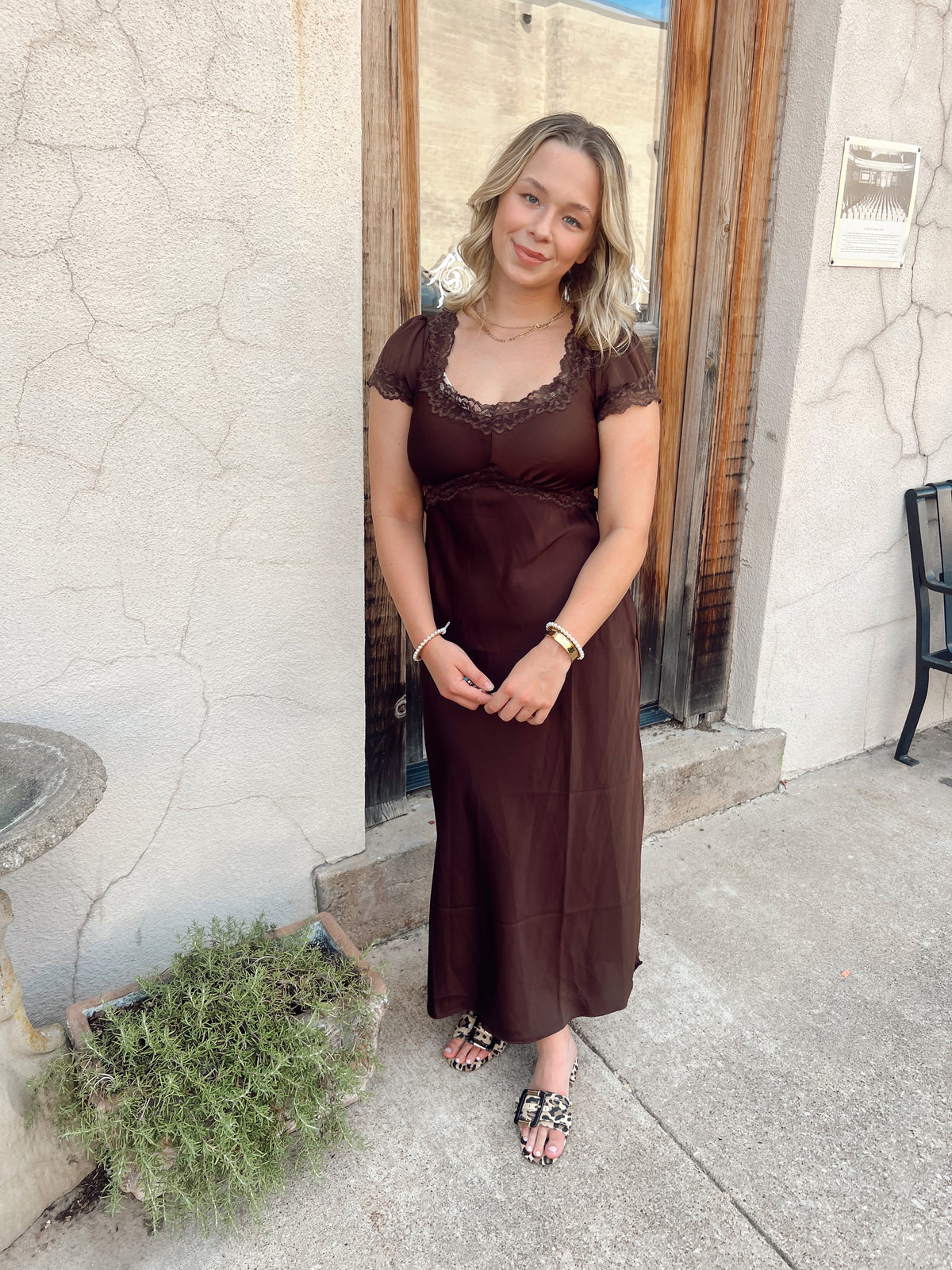 Everly Satin Midi Dress