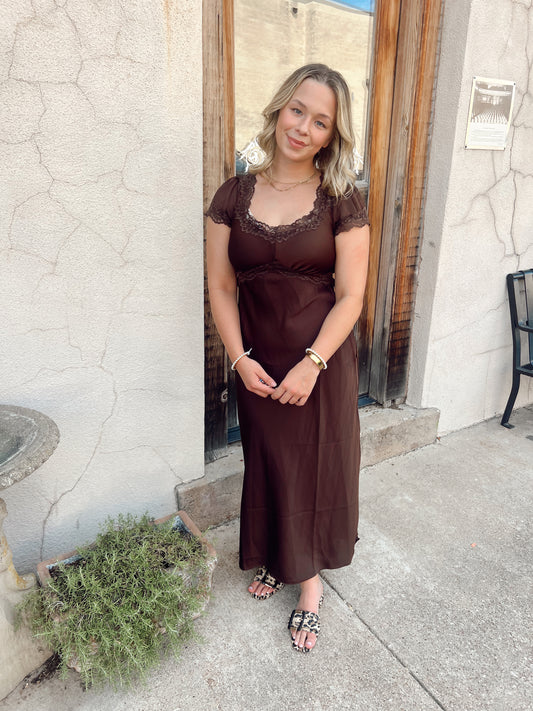Everly Satin Midi Dress