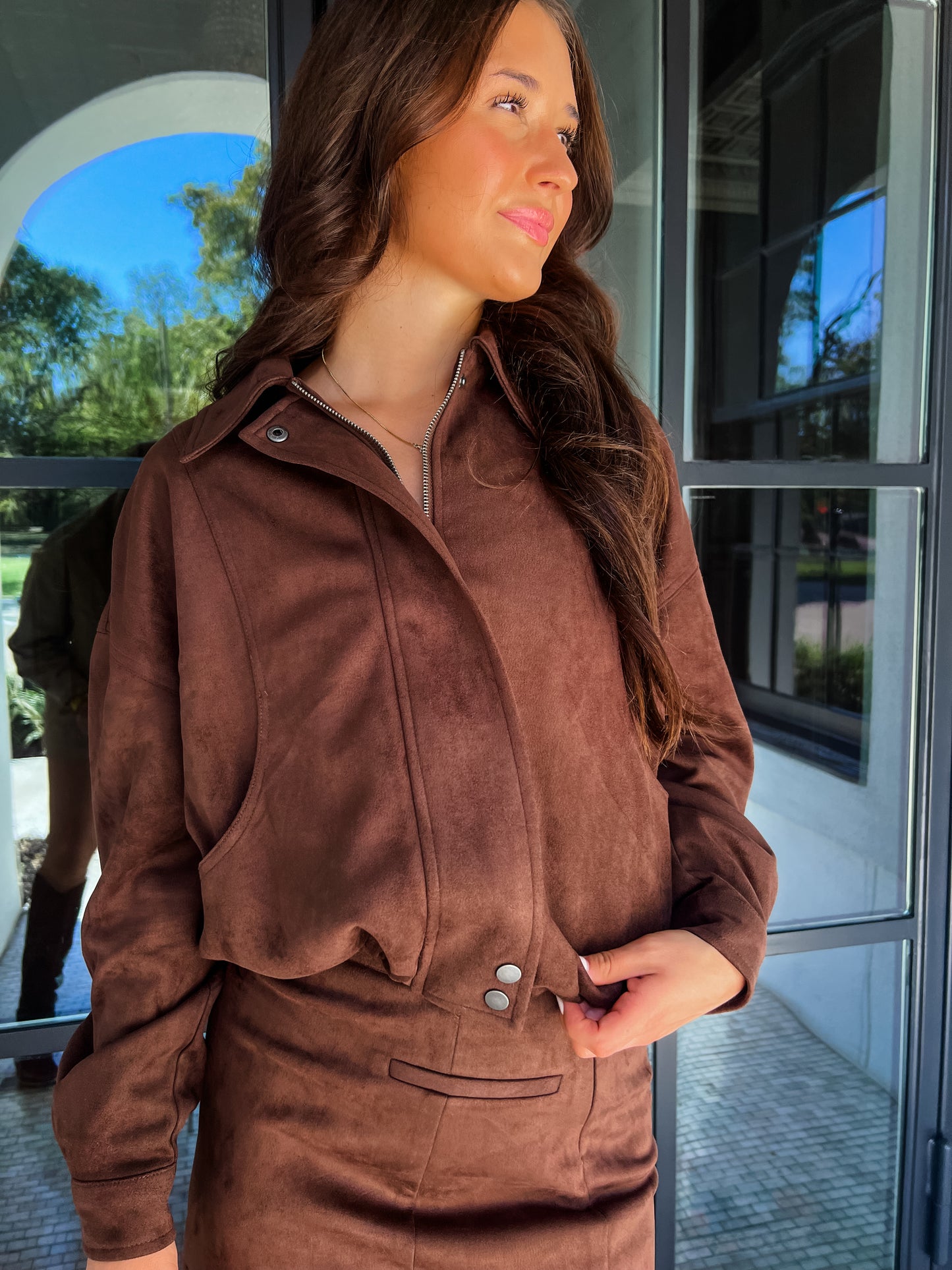 Chocolate Fudge Suede Jacket