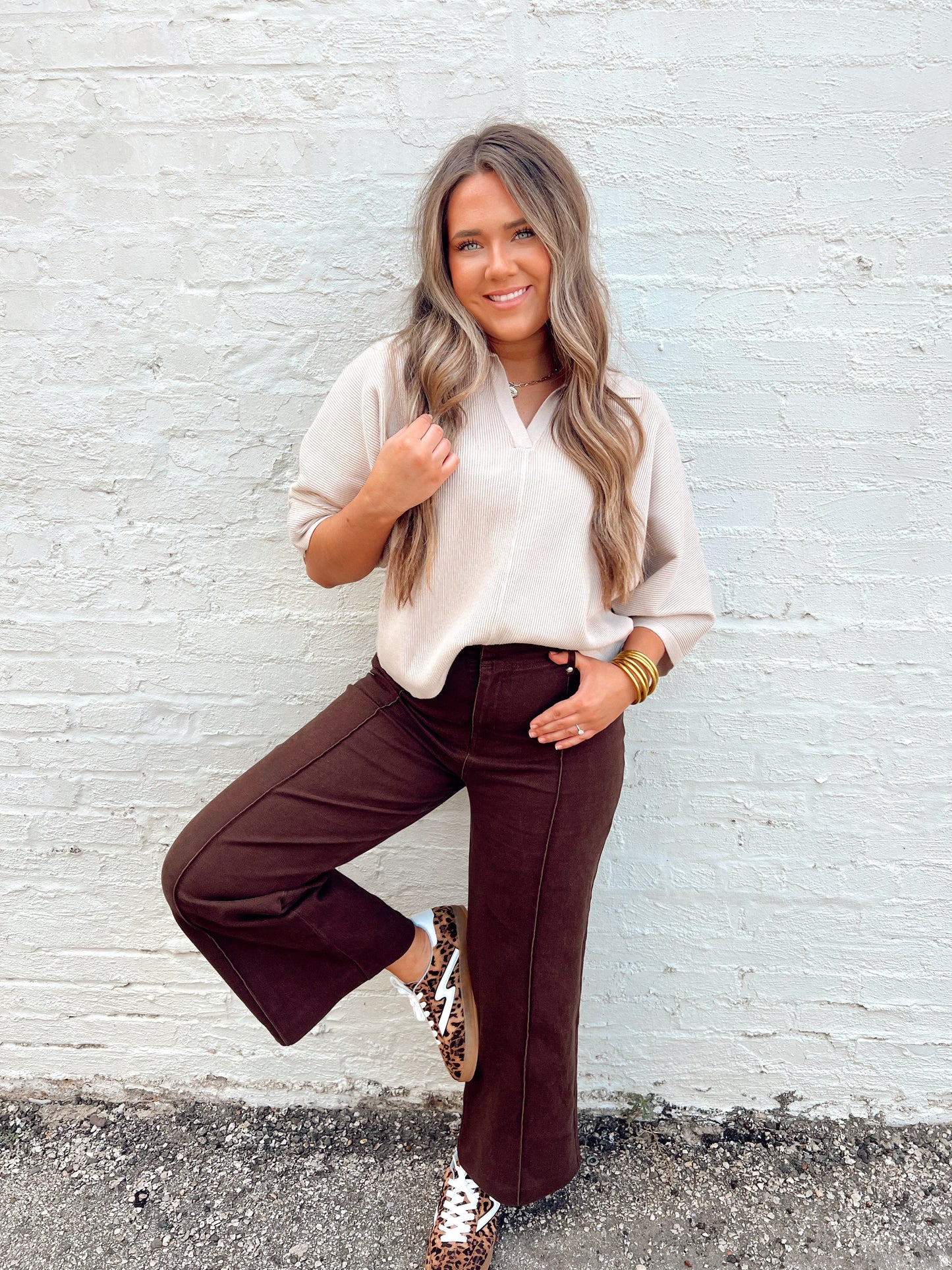 Chocolate Pleated Pant
