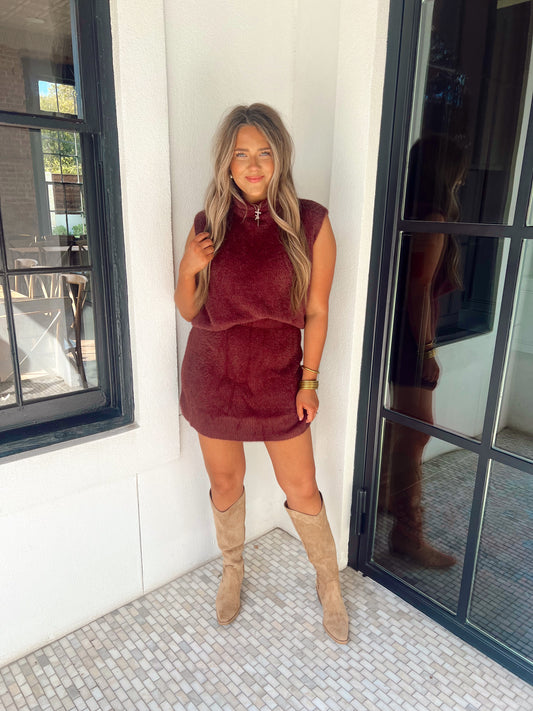 Crosby Fuzzy Mini Skirt