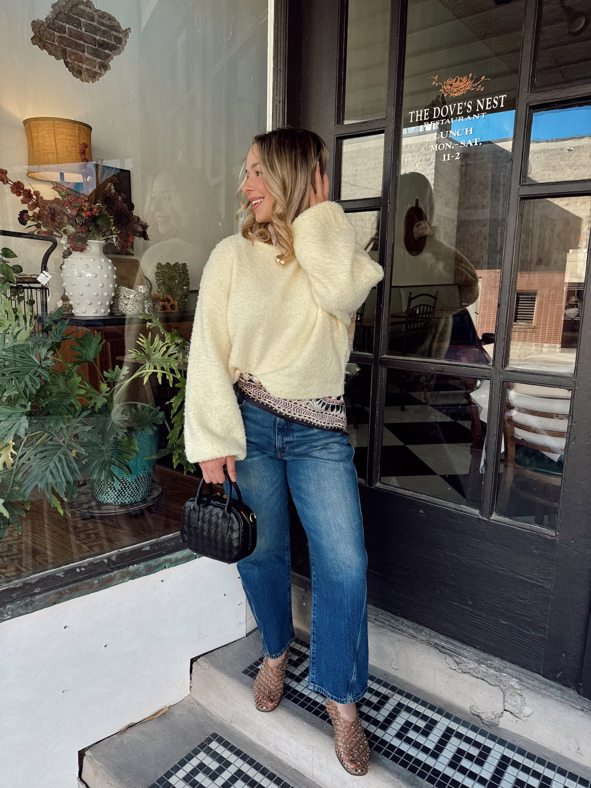 Lemon Chiffon Textured Sweater