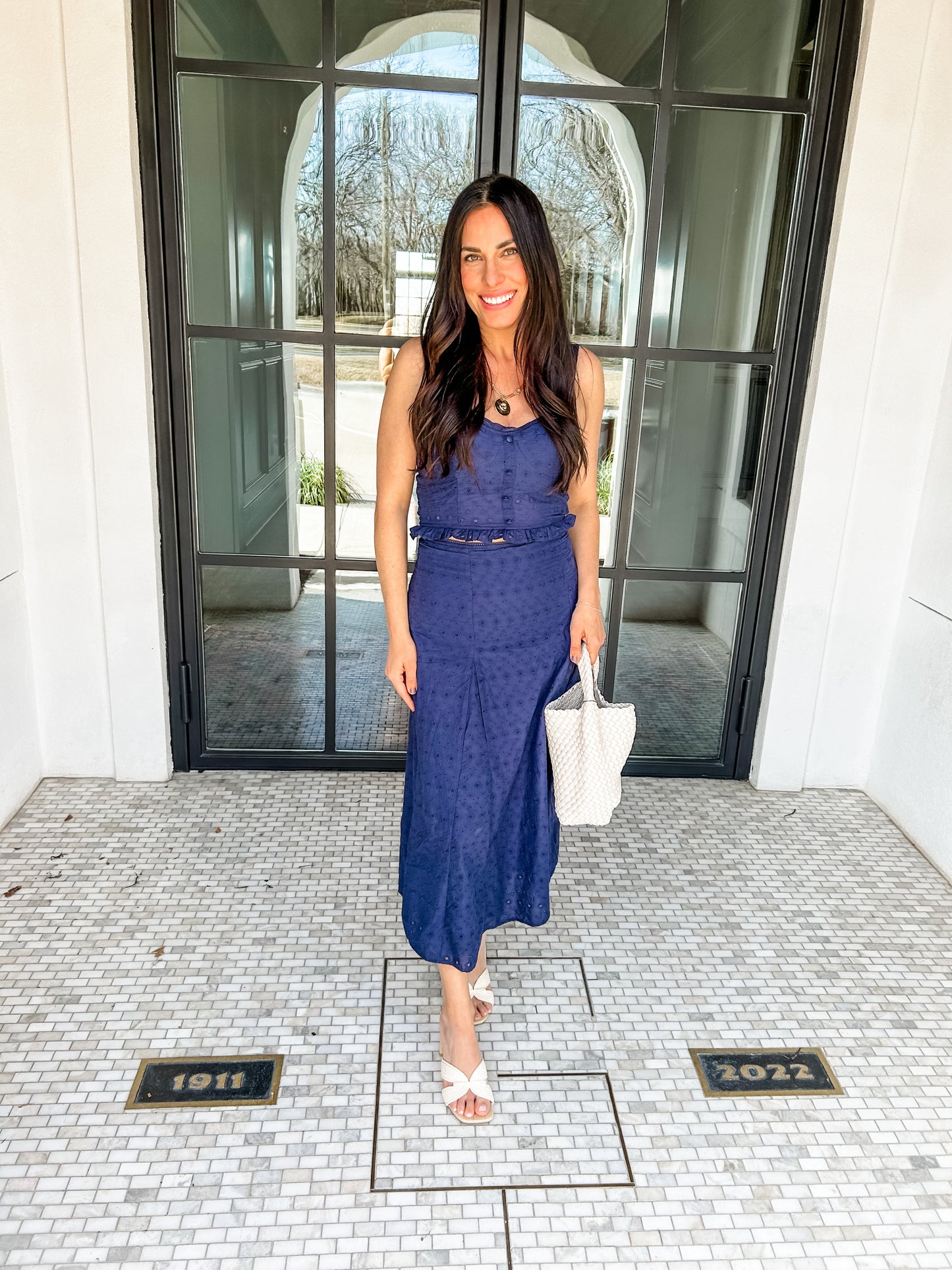 Emory Navy Skirt Set