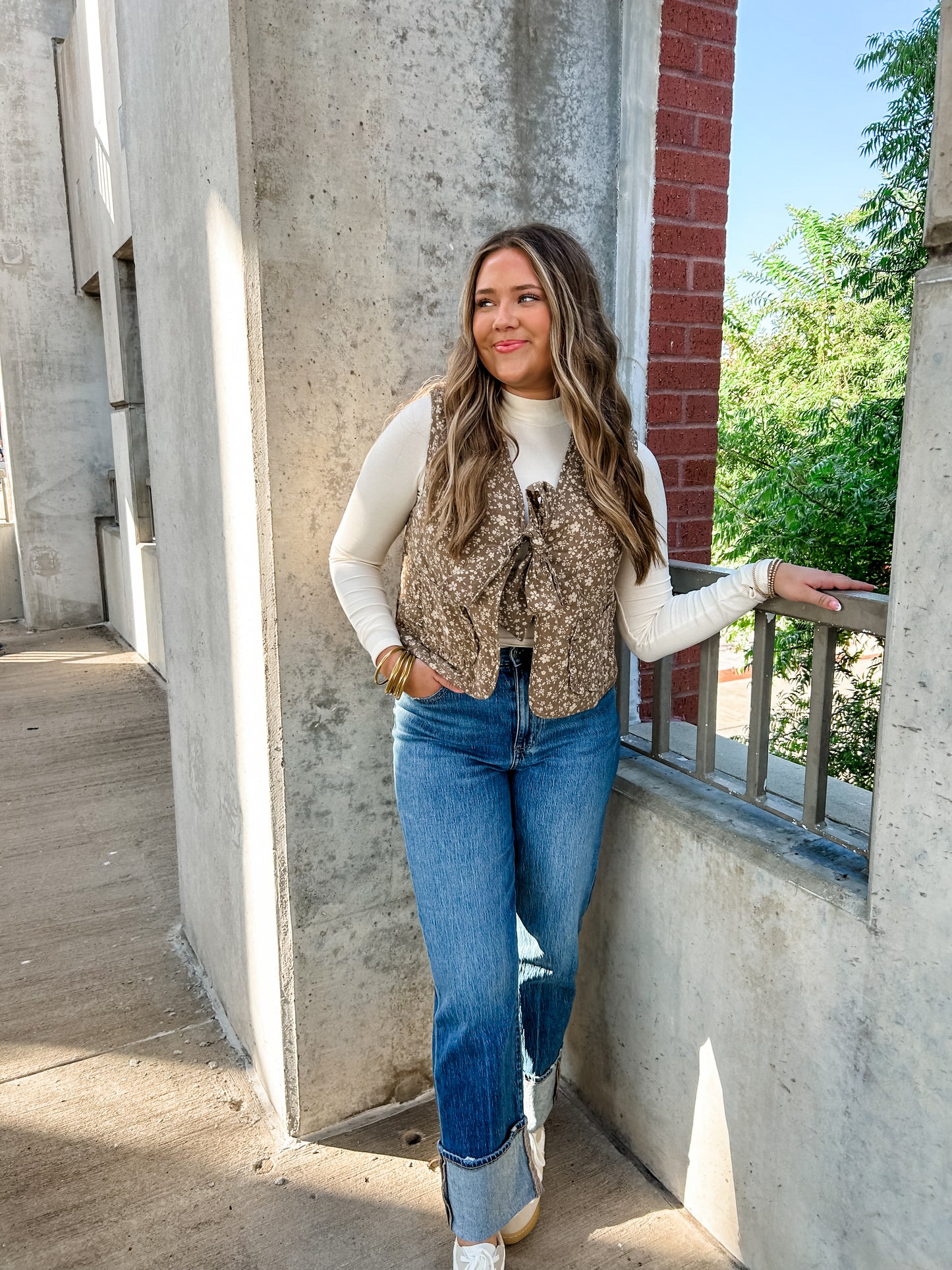 Fall Floral Quilted Vest