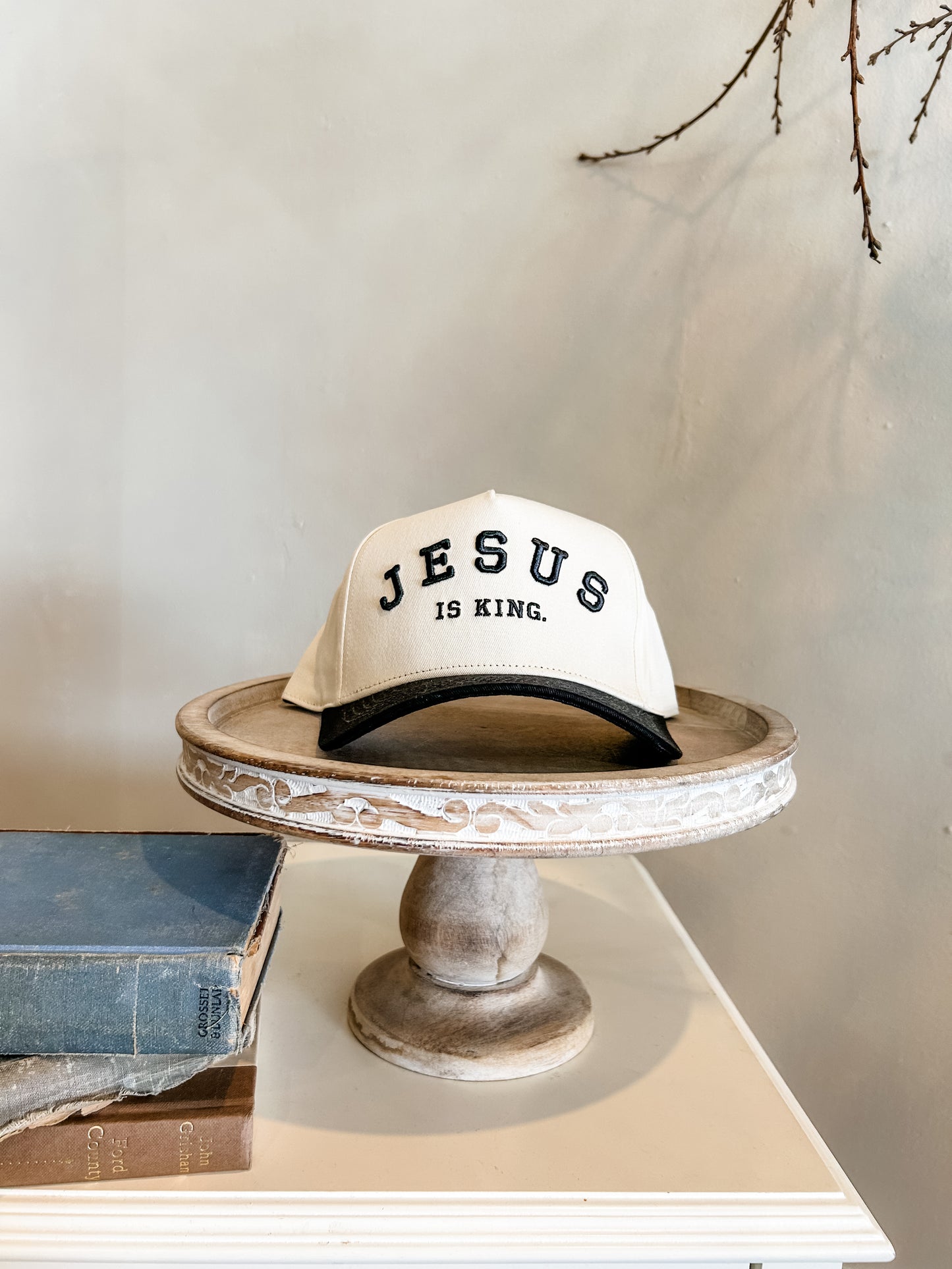 Jesus is King Hat- Black