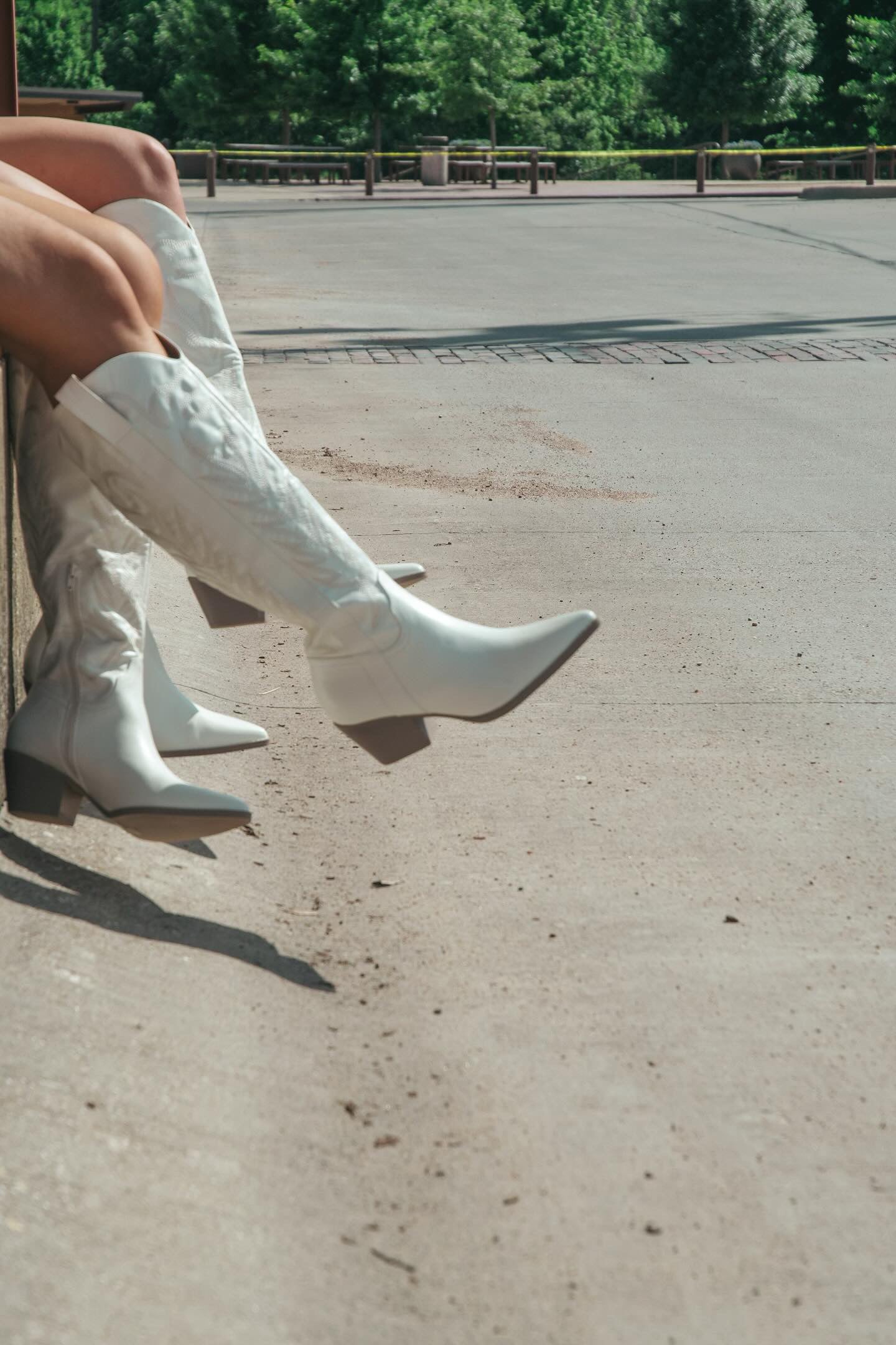 Samara White Western Boot