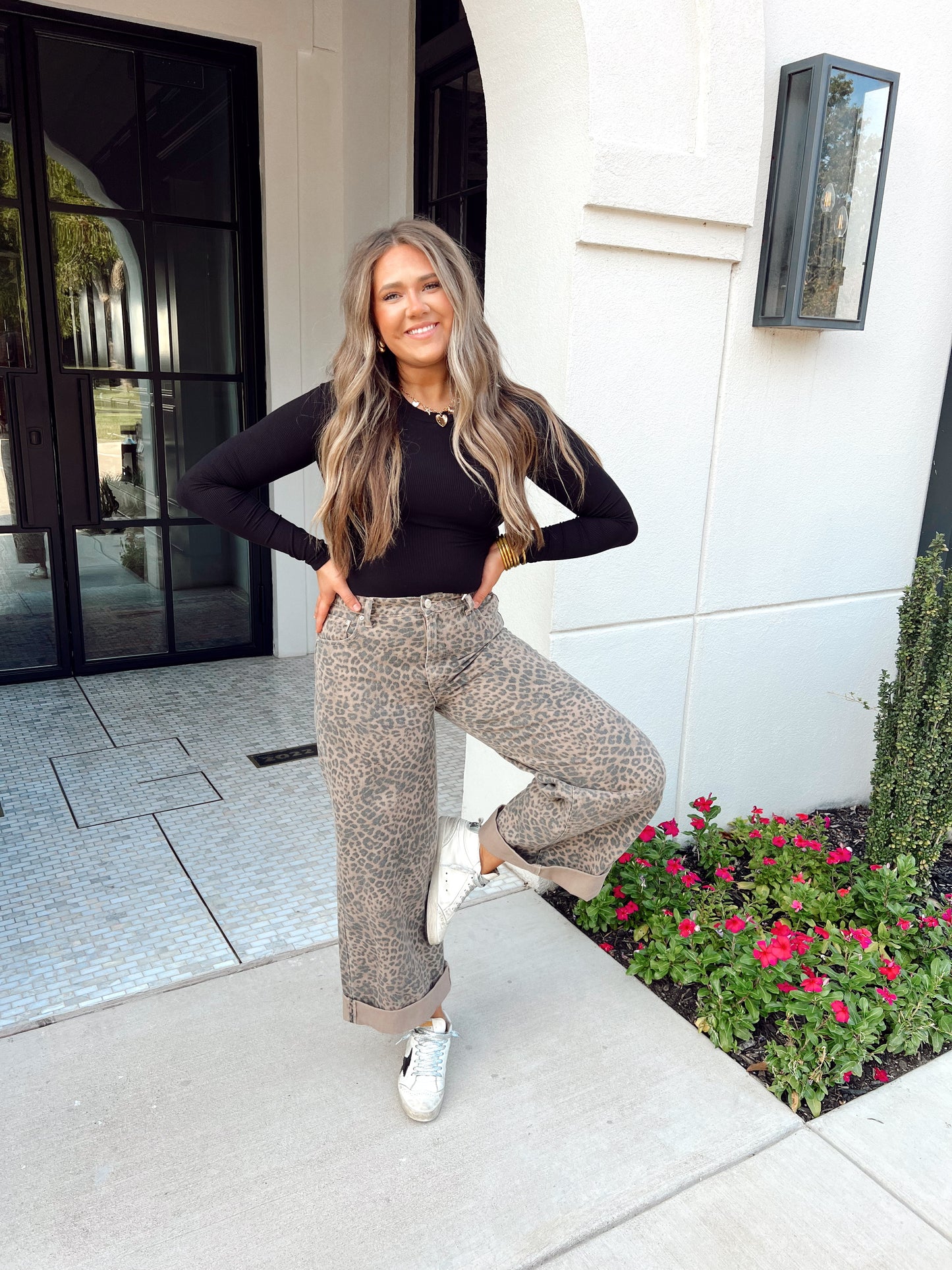 Marli Denim Leopard Pants