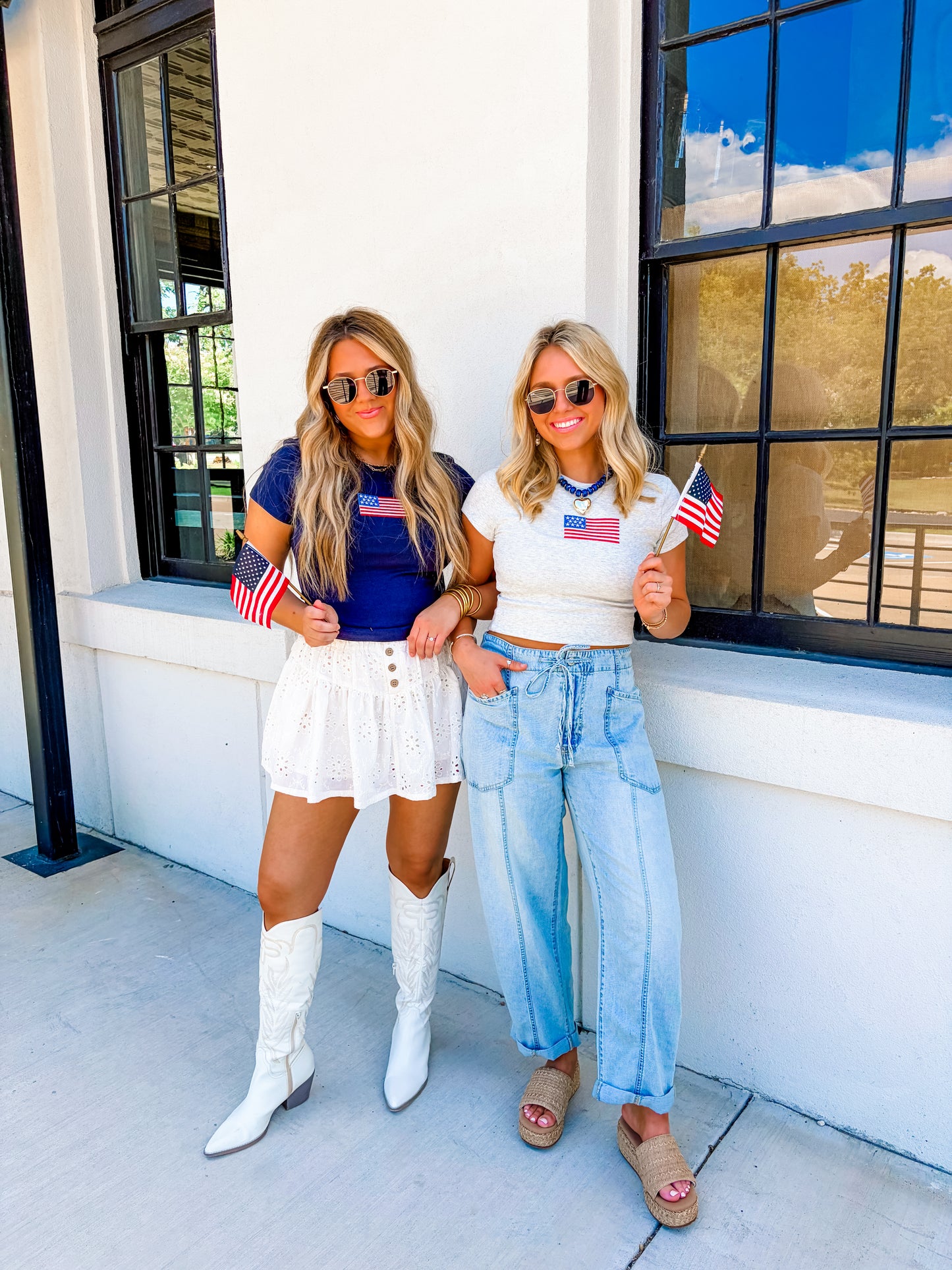 USA babe tee- navy