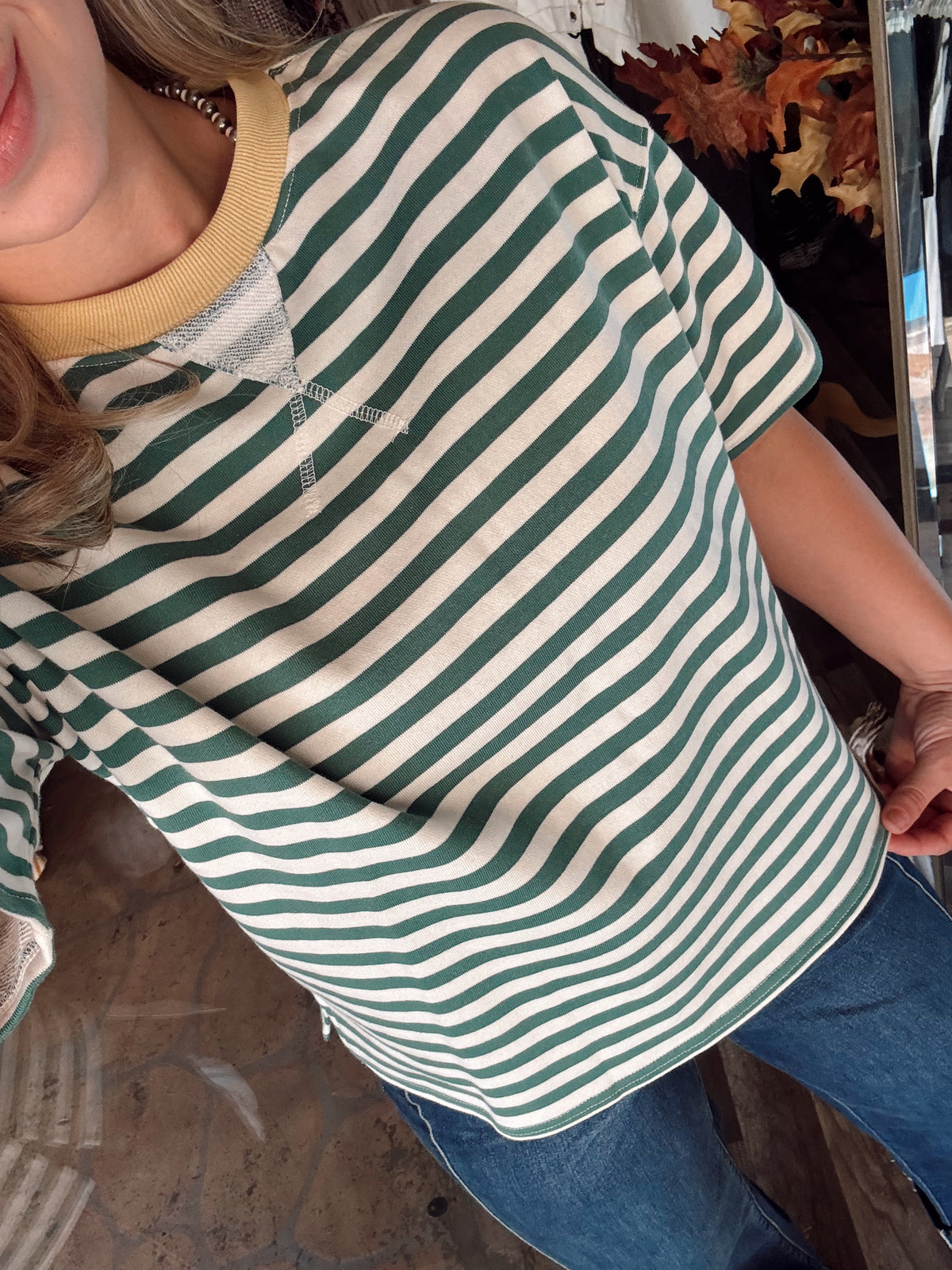 Show Your Stripes Top Green