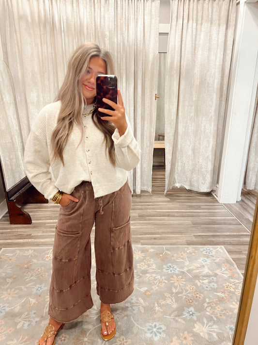 Treat Yourself Taupe Sweater