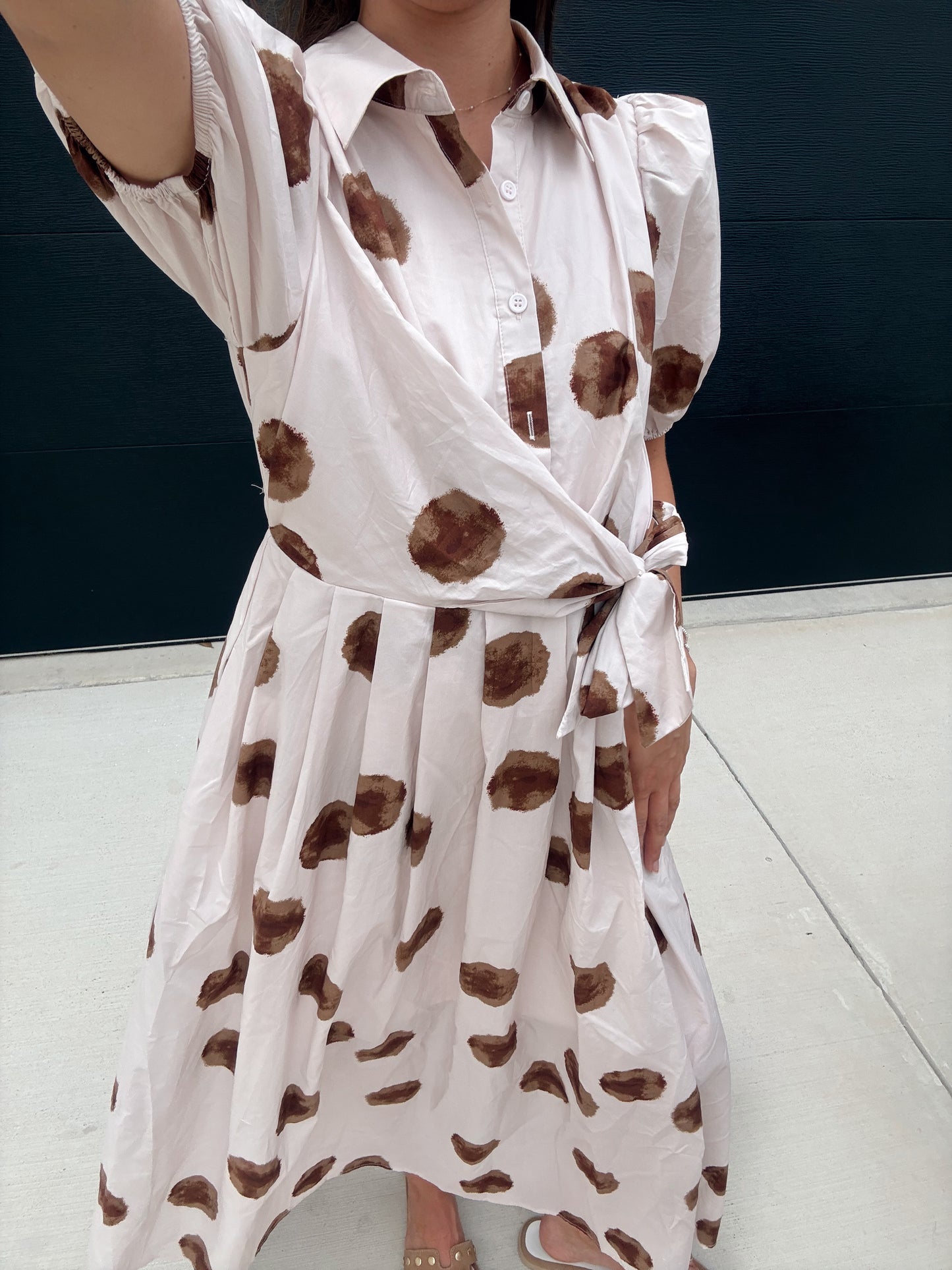 More Dots Dress Ecru