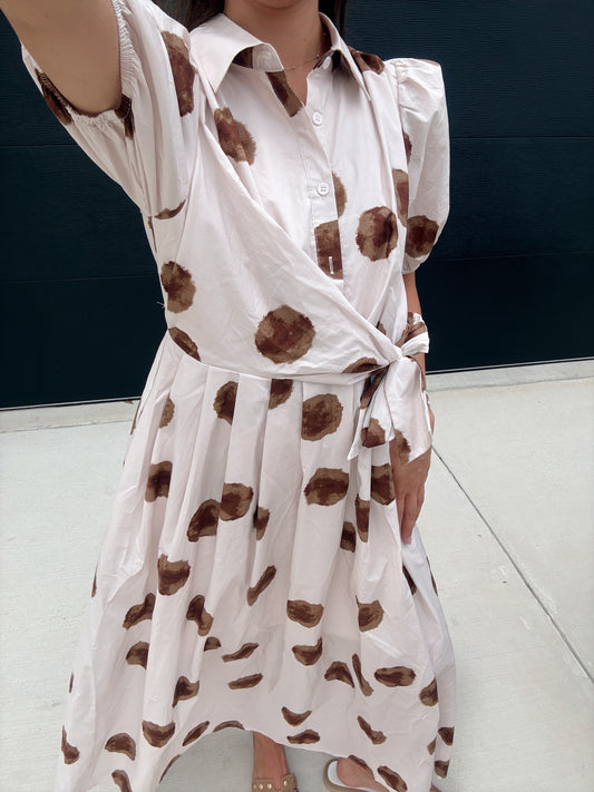 More Dots Dress Ecru