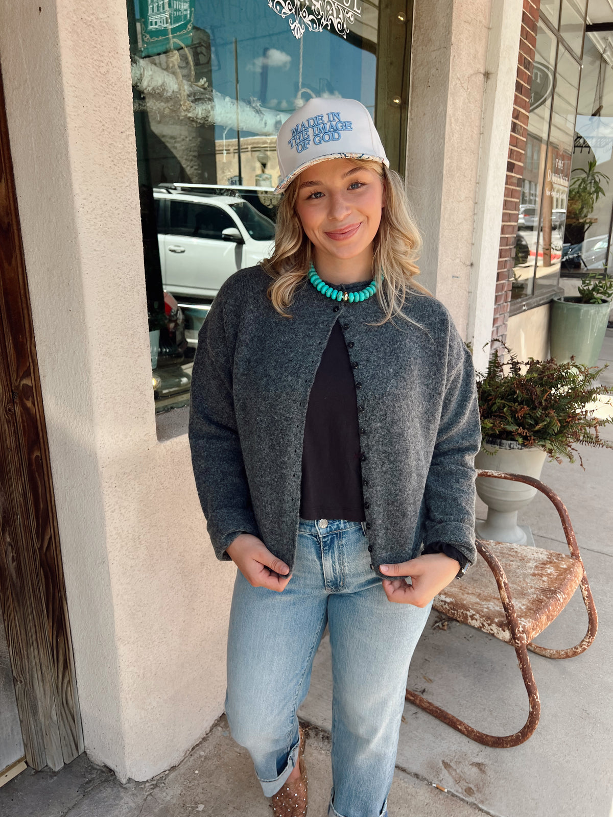 Maddie Cardigan Charcoal