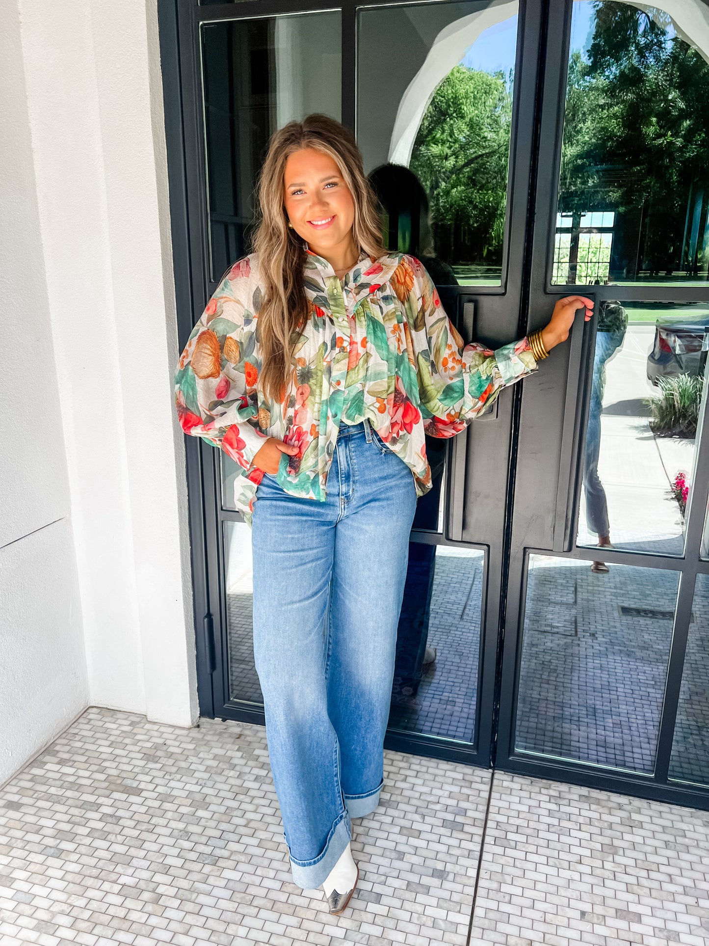 Whispering Blooms Top