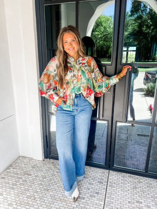Whispering Blooms Top