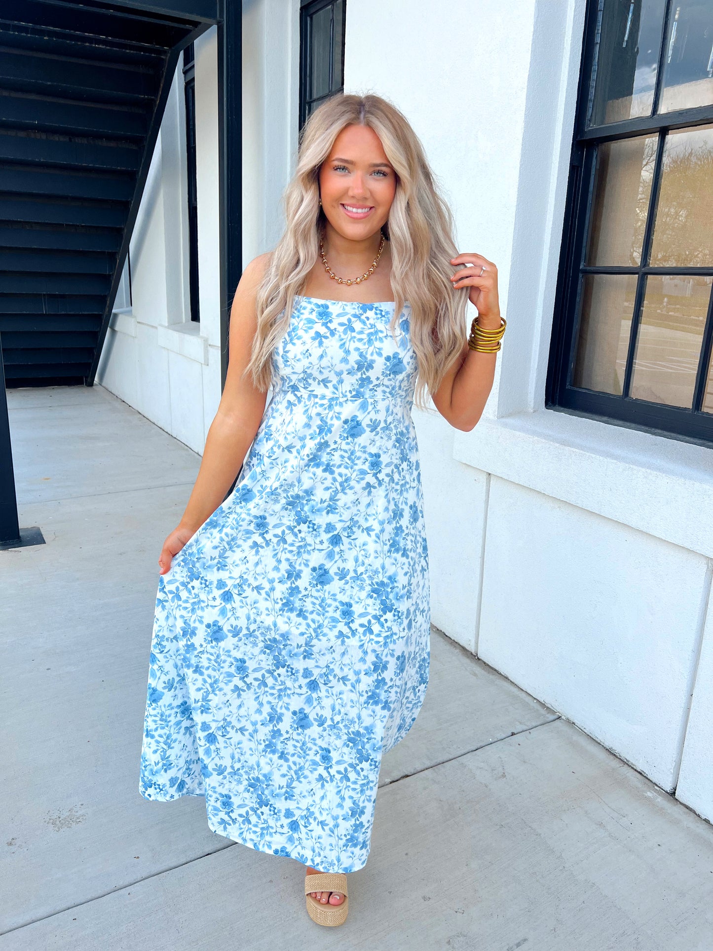 Watercolor Midi Dress