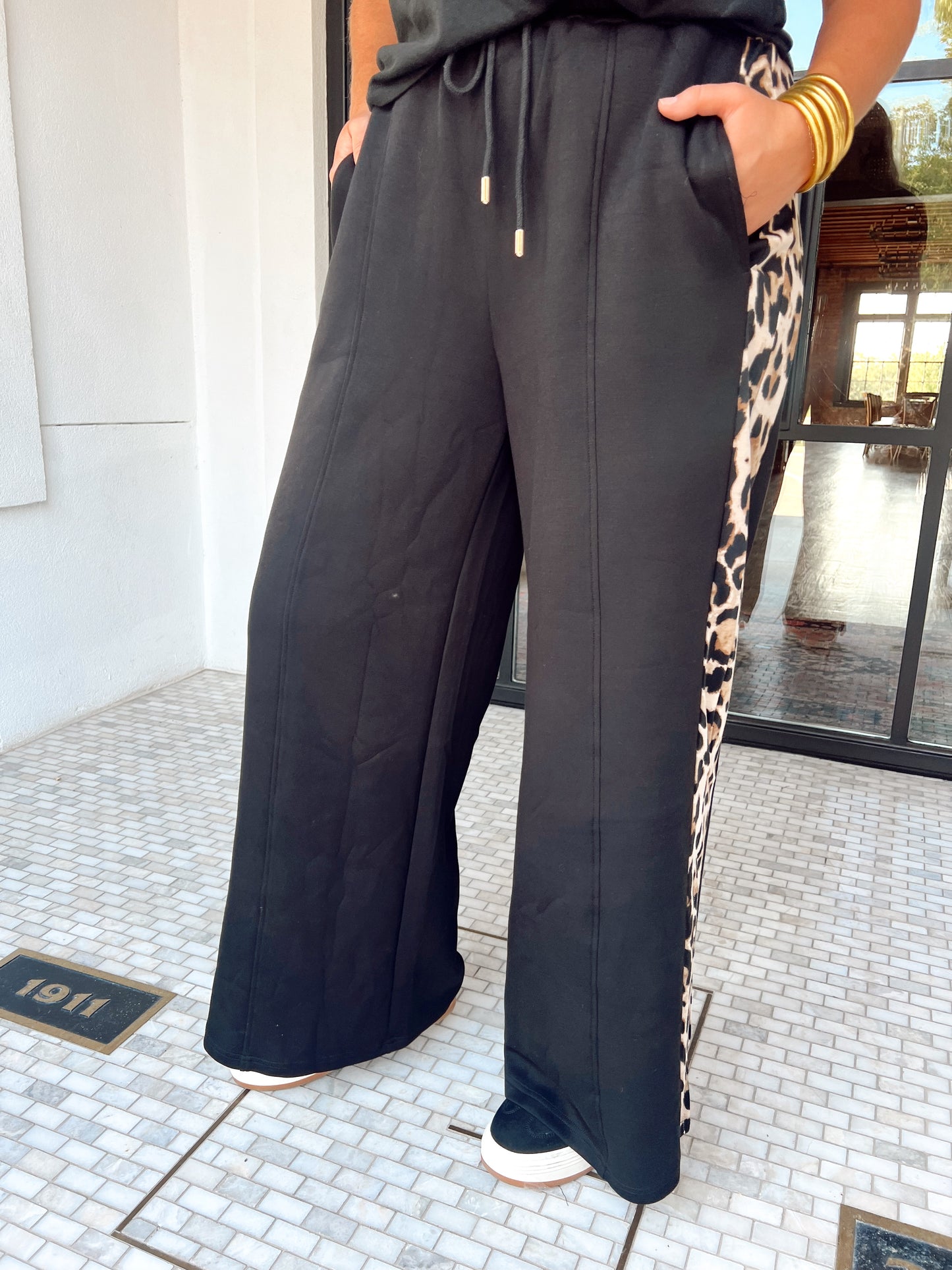 Leopard Track Pants