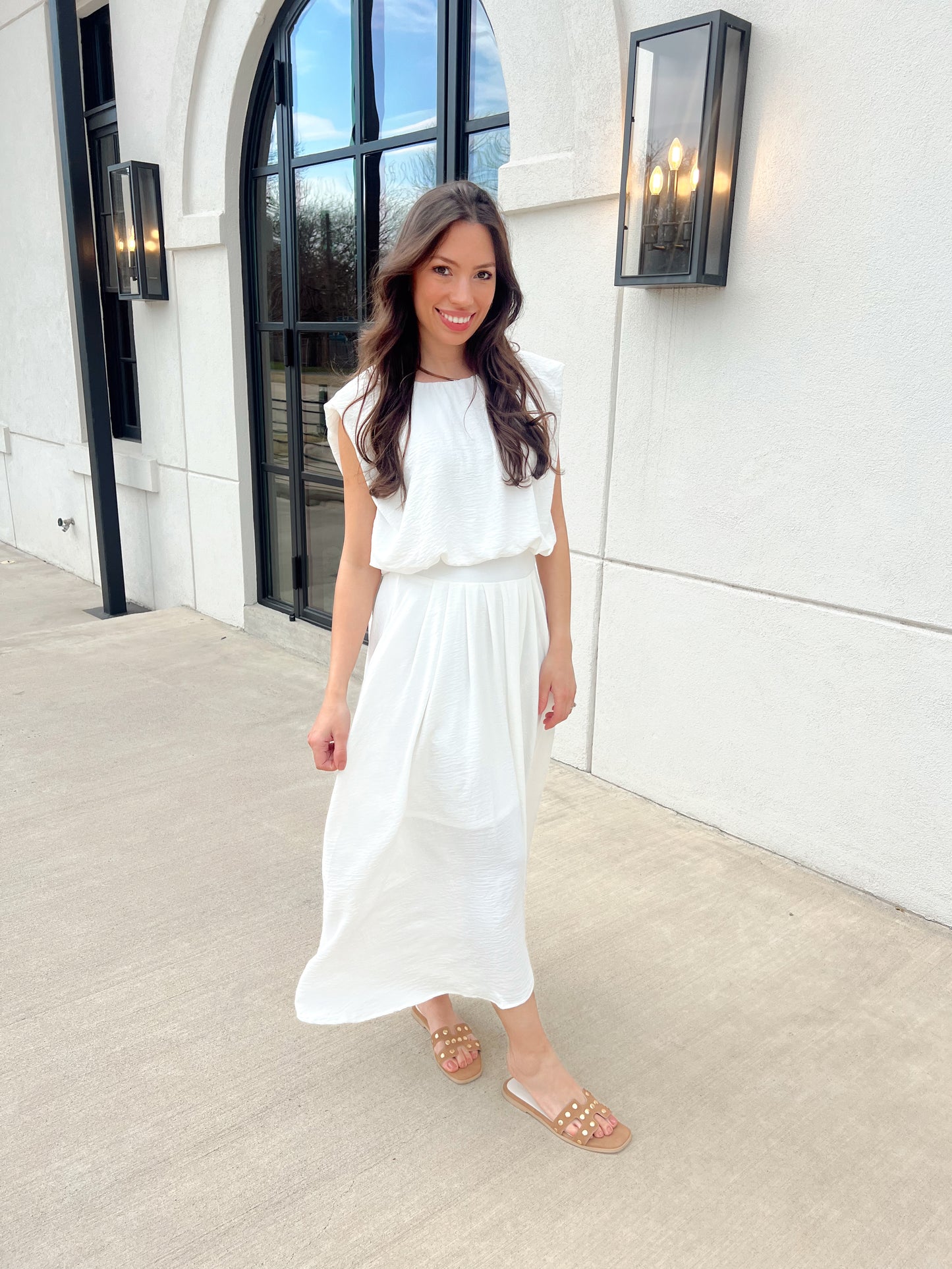 Wishful White Skirt Set