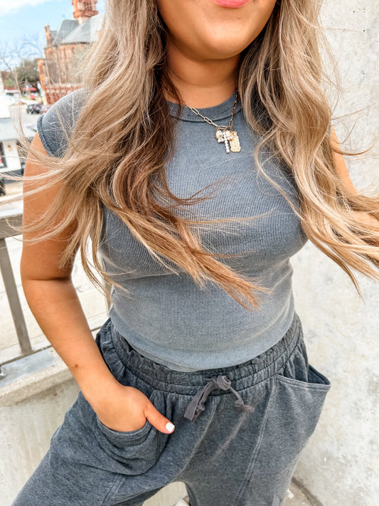 Mini Me Charcoal Top