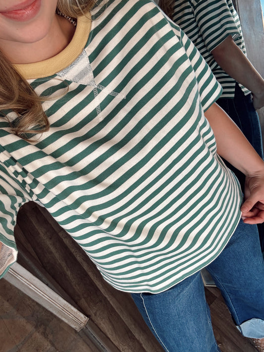 Show Your Stripes Top Green
