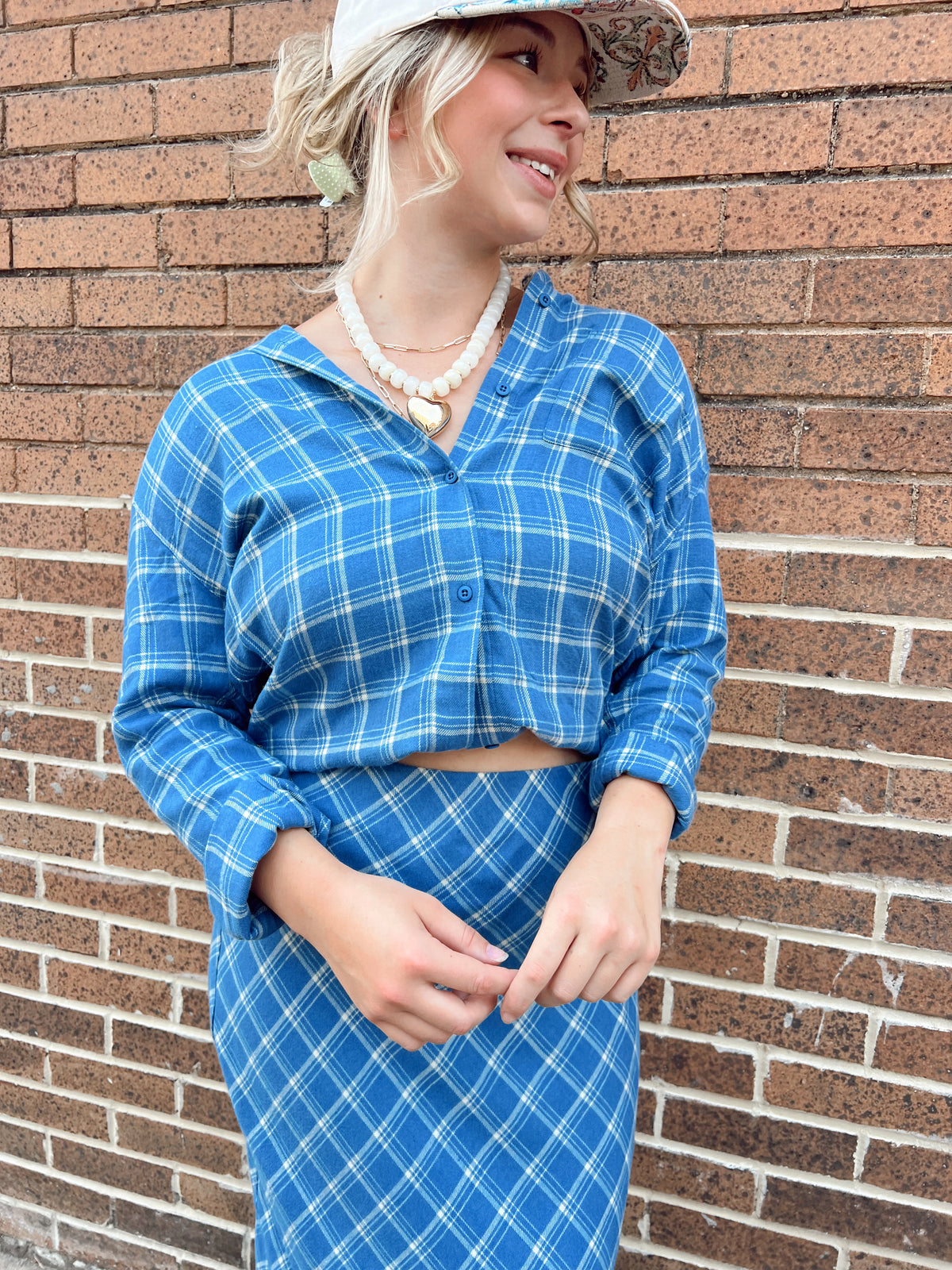 Z Supply River Plaid Mystic Blue