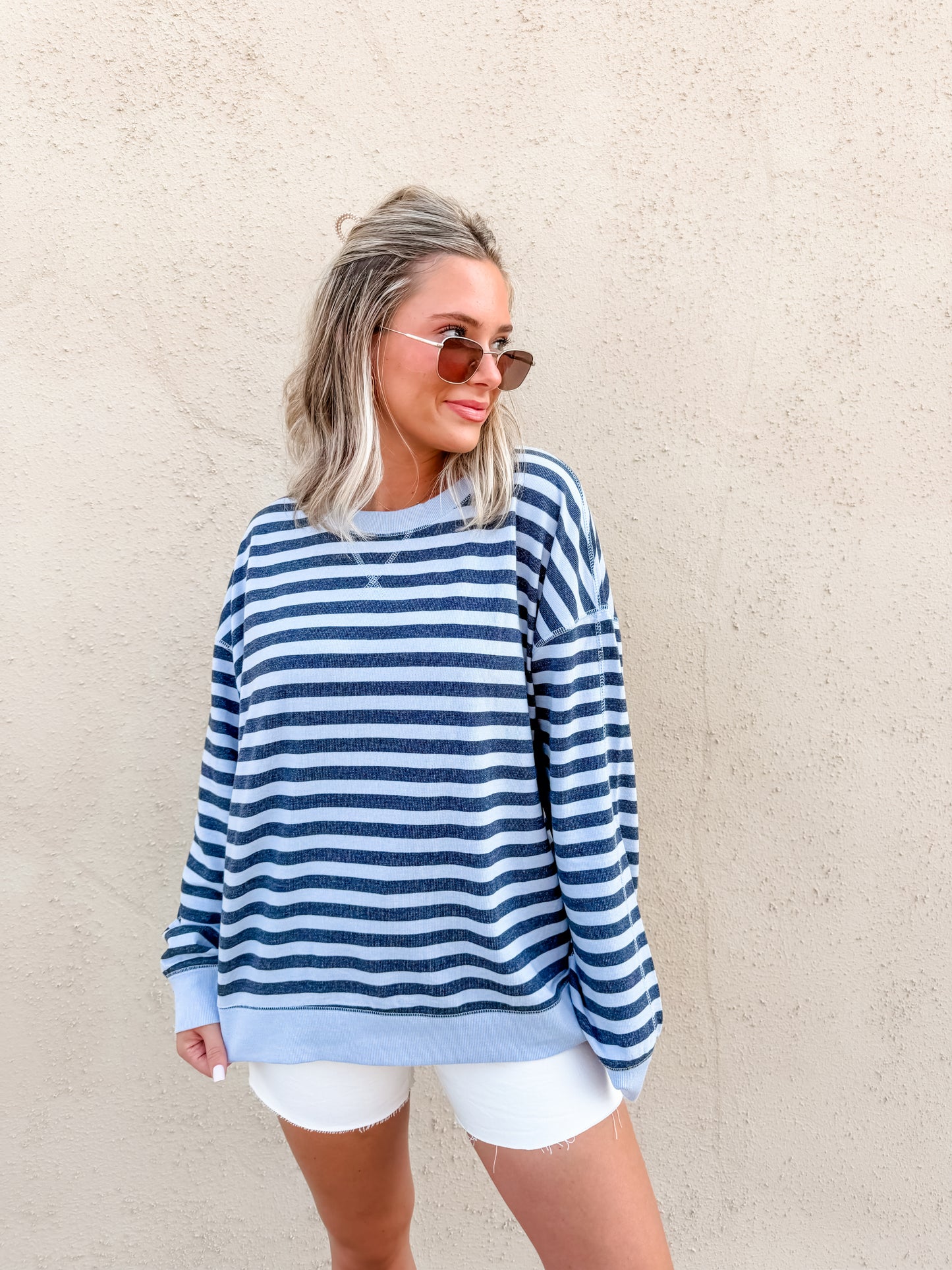 ZSUPPLY Everyday Striped Crew- eclipse
