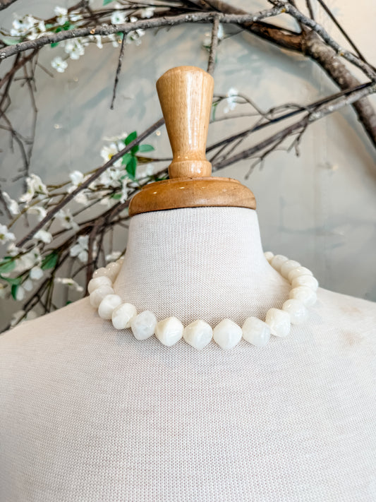 Cream Beaded Necklace