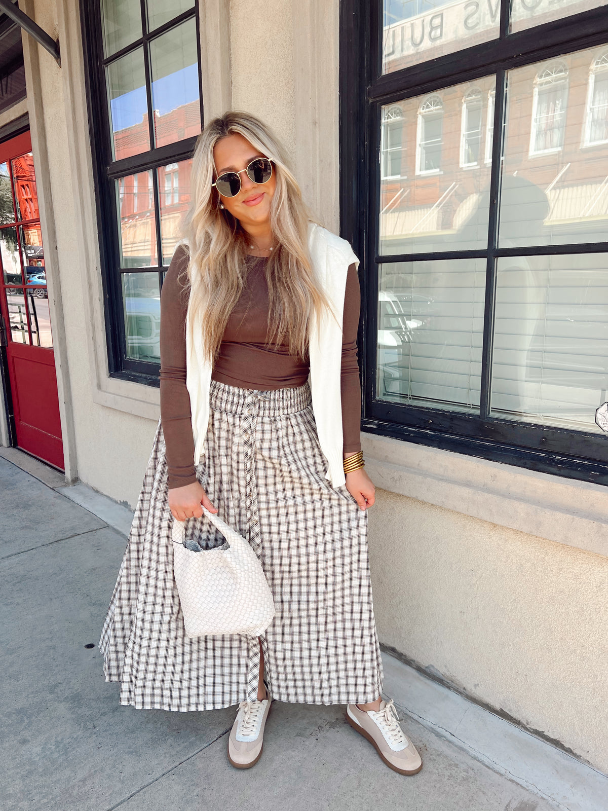 In the Plaid Midi Skirt