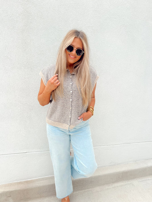 Harbor Stripe Top - Natural
