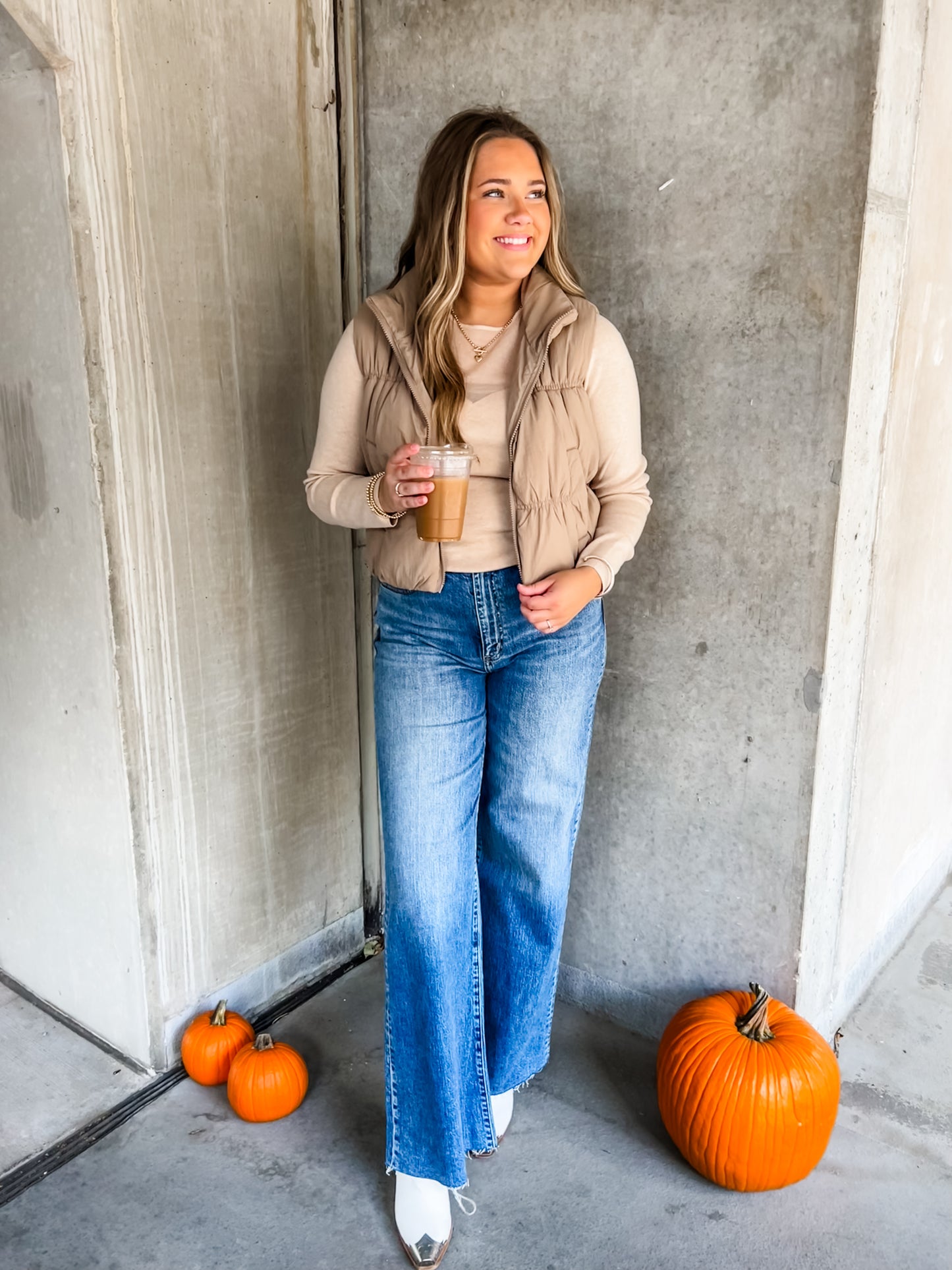 Fireside Puffer Vest Taupe