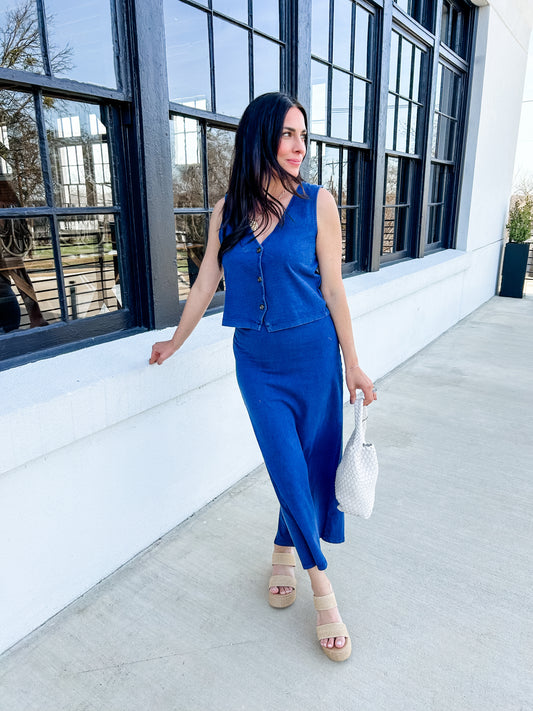 Z Supply Noelle Jersey Denim Top