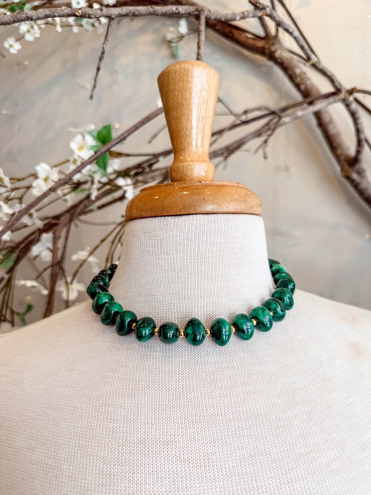 Emerald Beaded Necklace