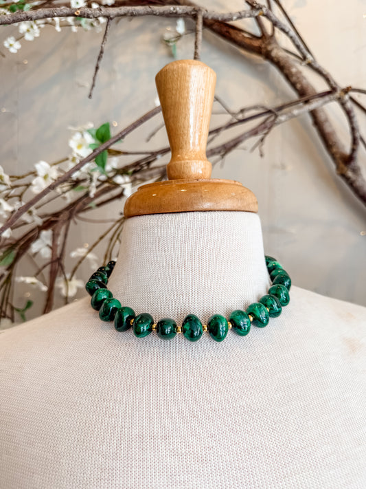 Emerald Beaded Necklace