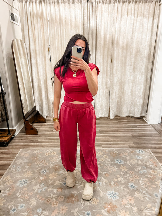 Red Berry Mineral Pant Set