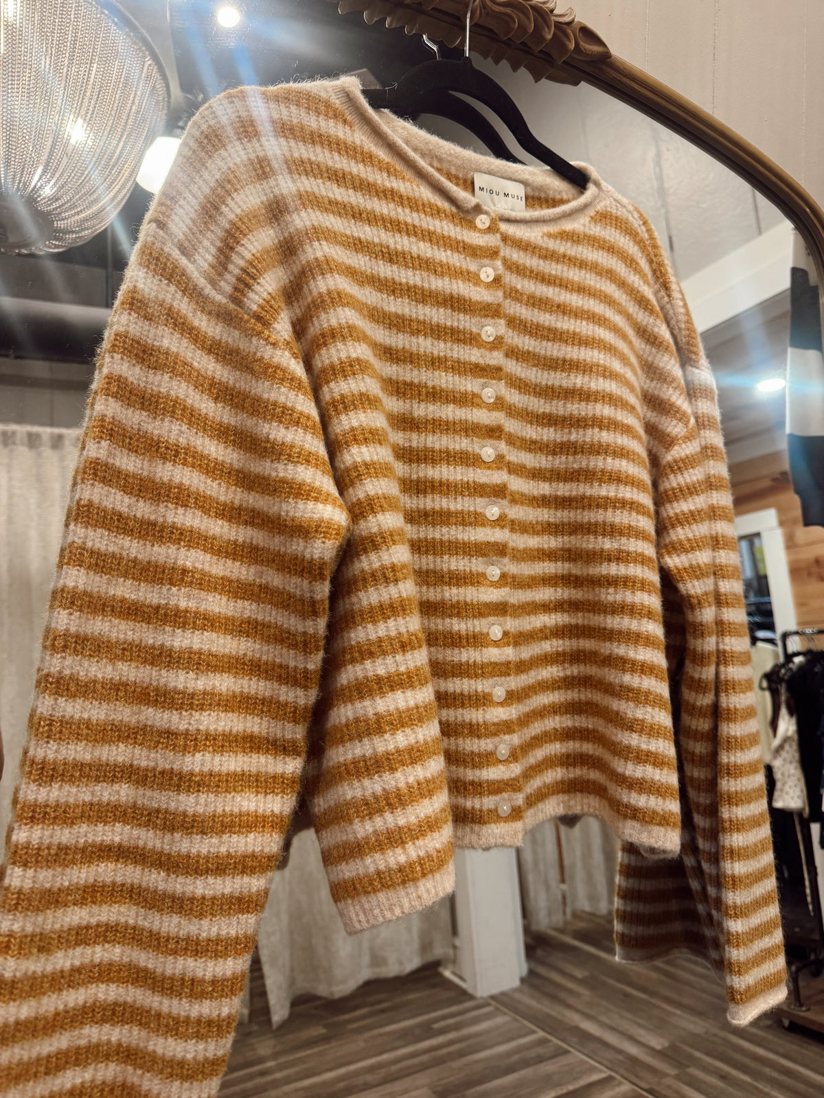 Mustard Stripe Cardigan
