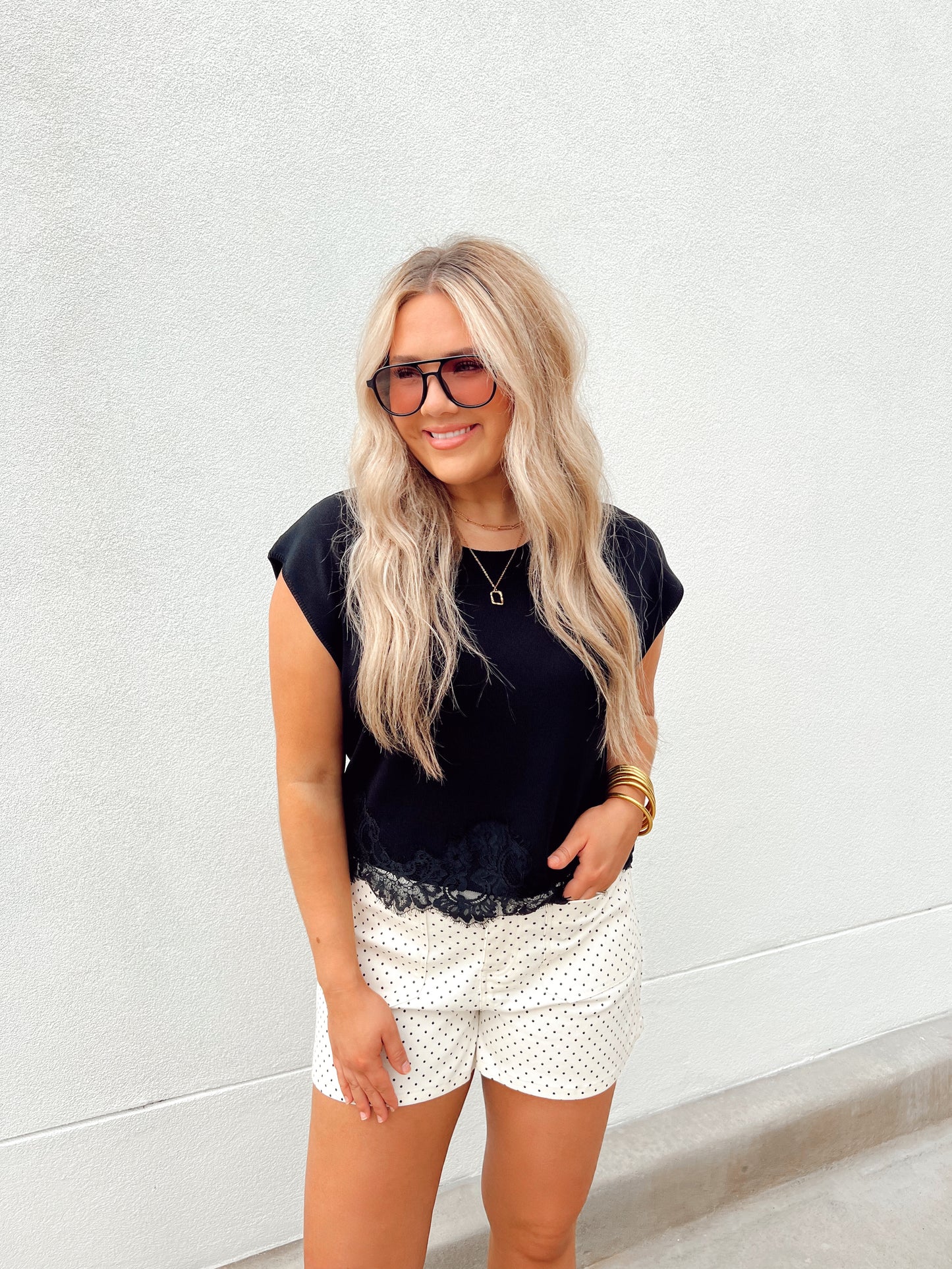 Bailey Black Lace Top
