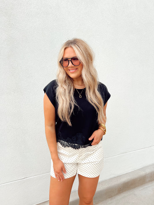 Bailey Black Lace Top