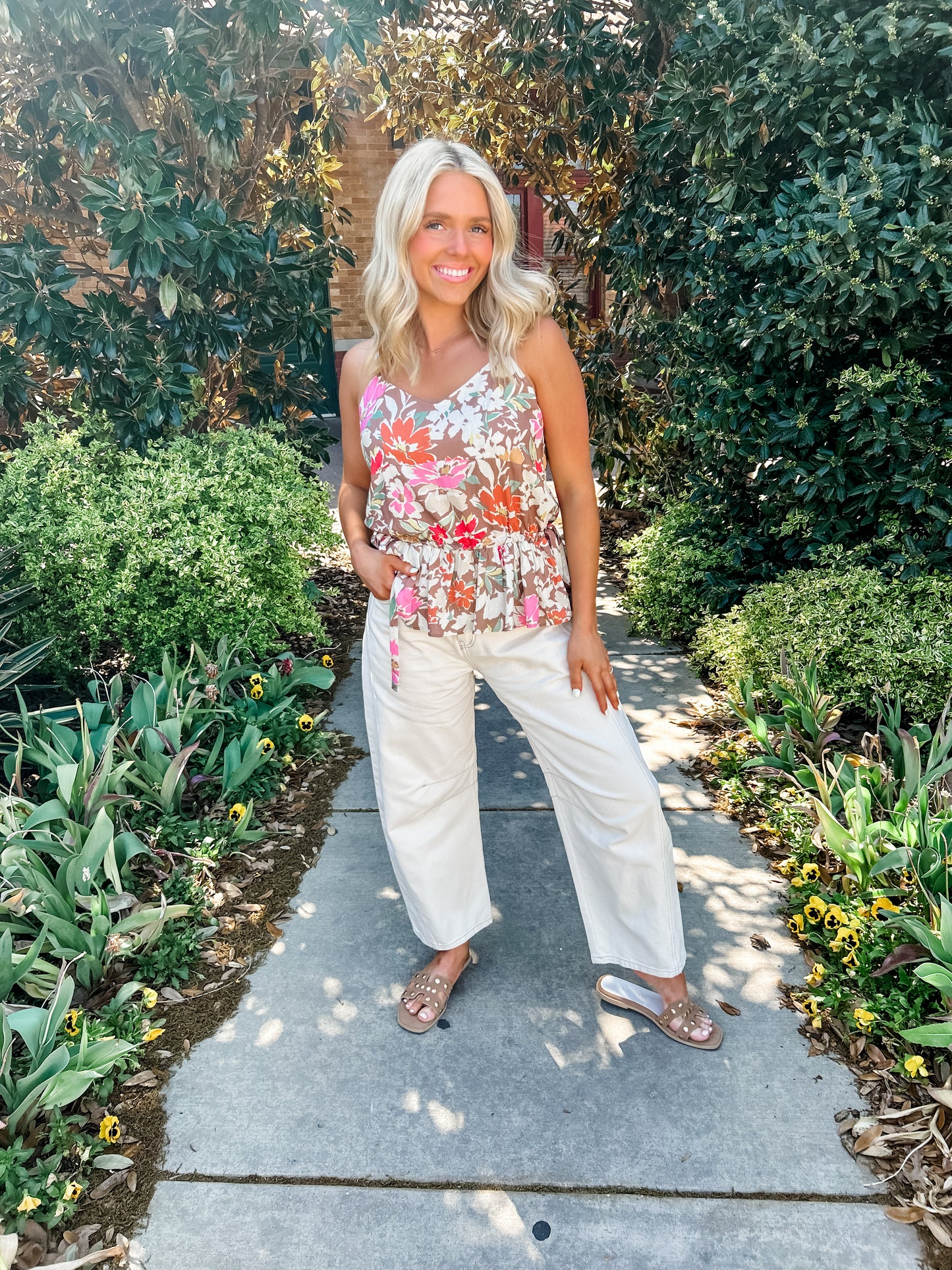 Floral Dunes Tie Cami
