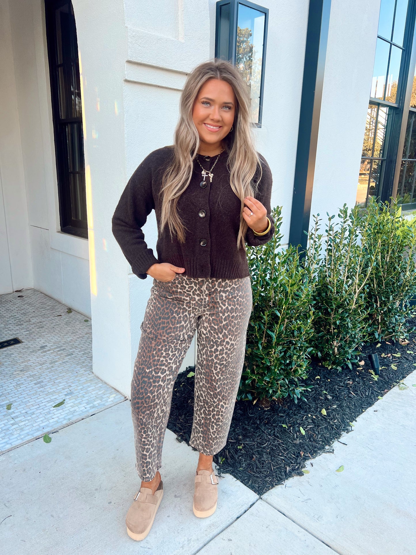 Yours Truly Cardigan- Brown